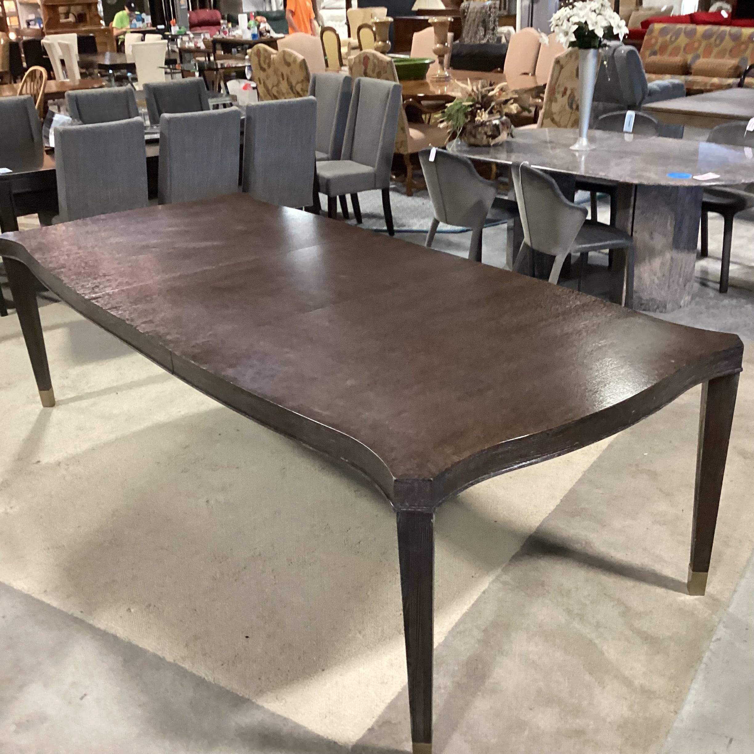 Bernhardt Clarendon Collection Ash Solids & Quartered White Oak Veneers 1 Leaf Dining Table 79" to 103"x 47"x 30"