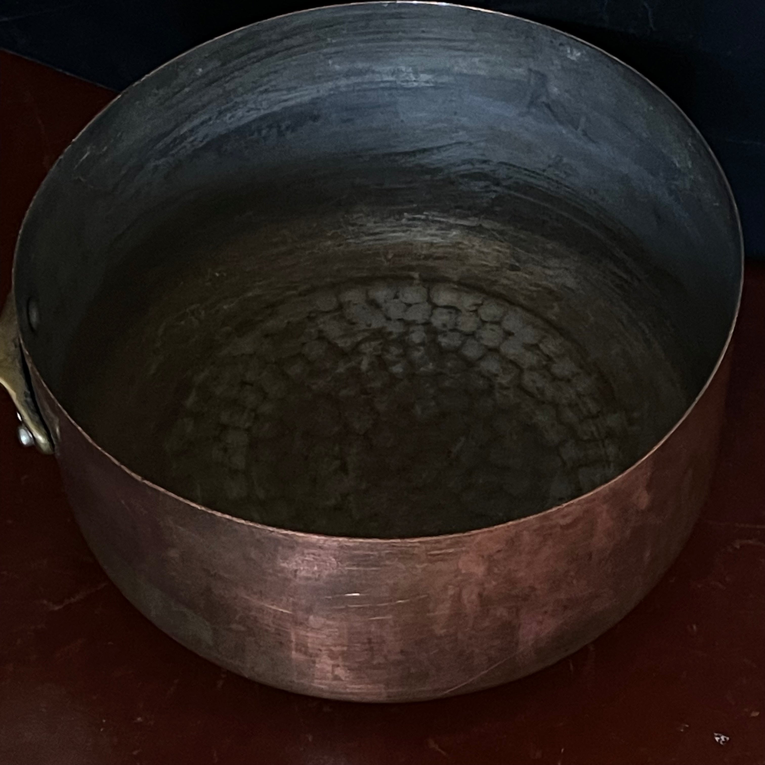 Vintage Copper/Brass Saucepan, 8"x 4"