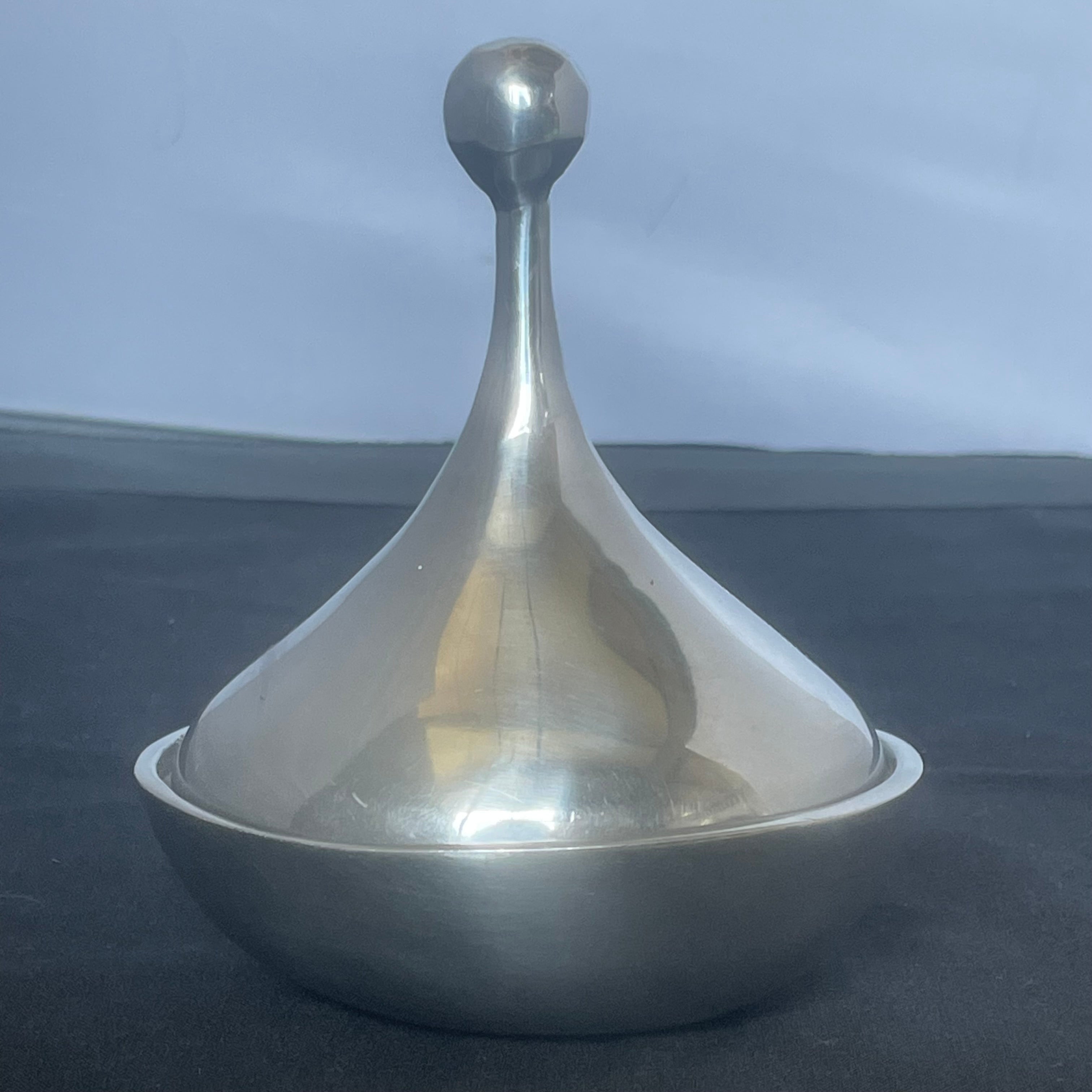 Nima Oberoi Lunares Polished Sand Cast Aluminum Covered Serveware Vessel, 4.5"x 5.5"