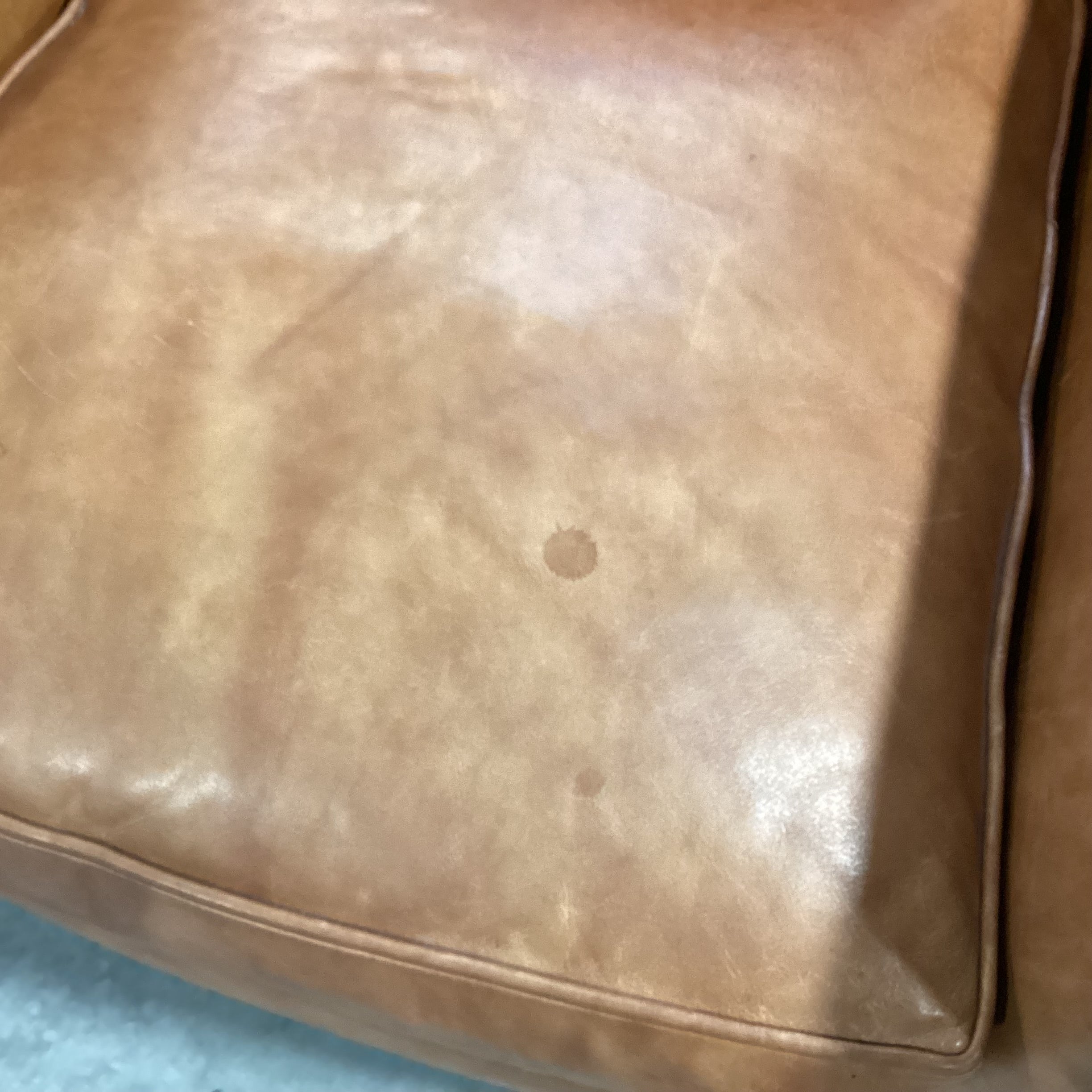 Lee Industries Leather with Back Nailhead Club Chair 31"x 35"x 33"