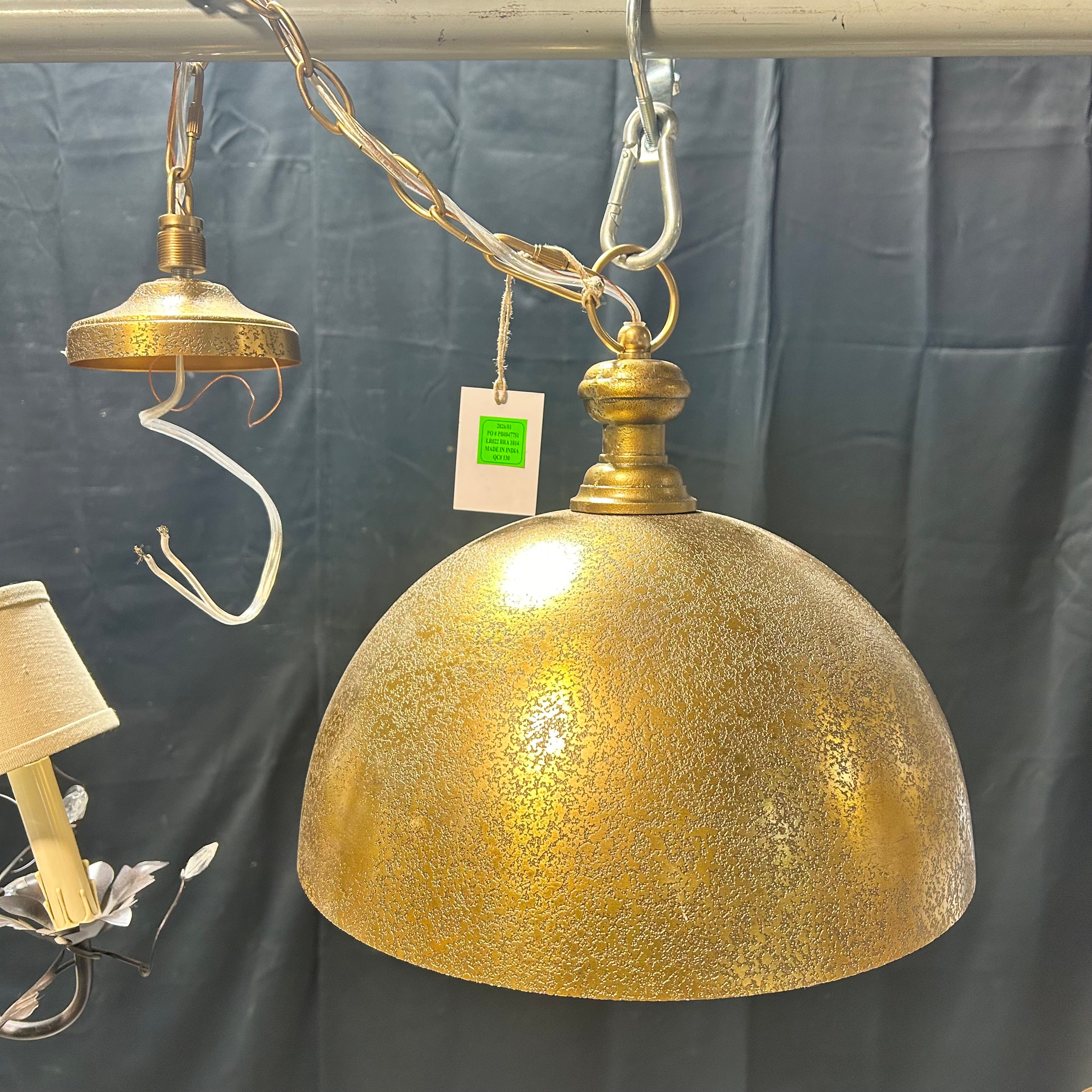 Ballard Designs Bodhi Brass Dome Pendant 14"x 13"