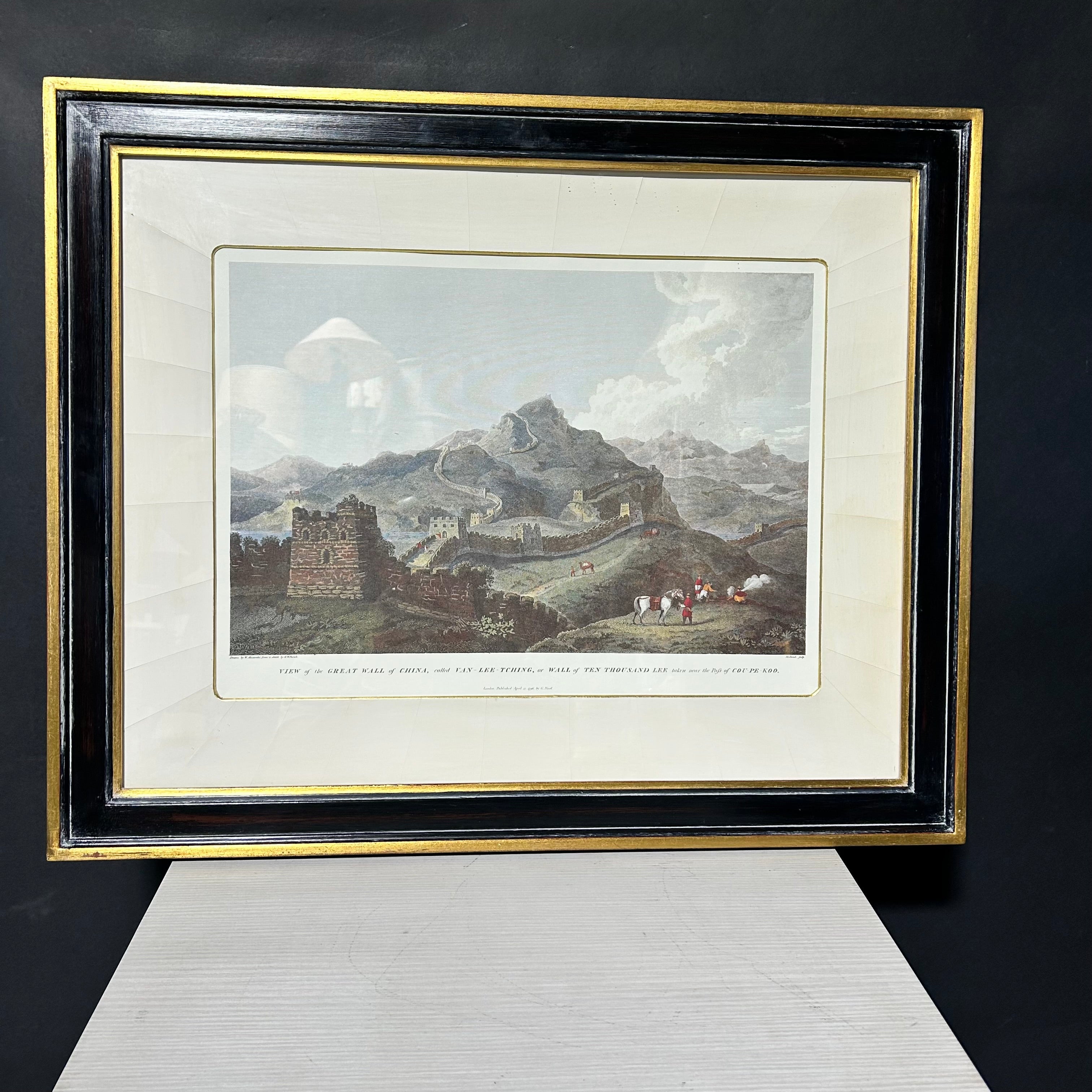 Antique Print By Willam Alexader  Called View Of The Great Wall Of China  27'5"x 22'5"