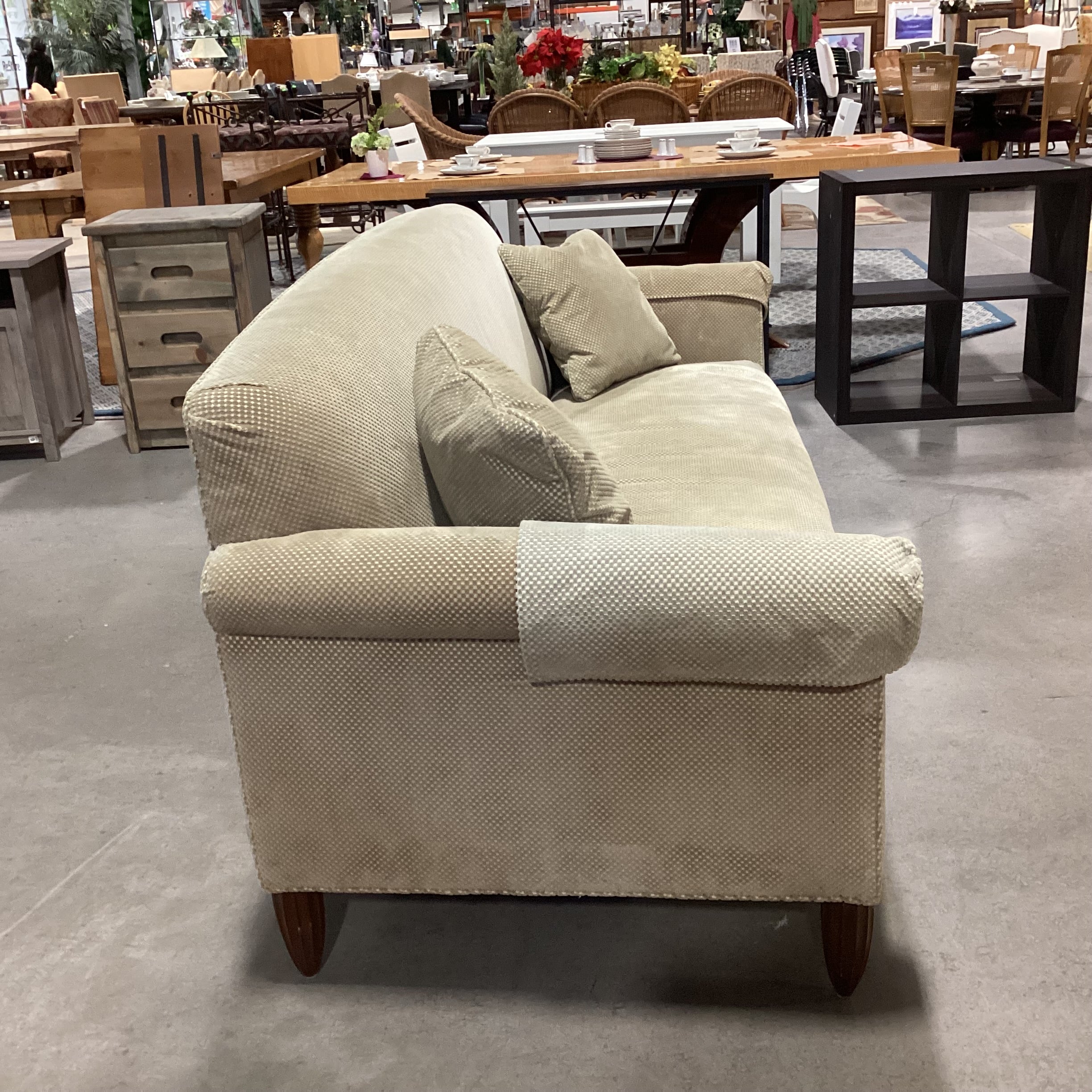 Light Sage Raised Chenille Woven Sofa 84"x 34"x 34"