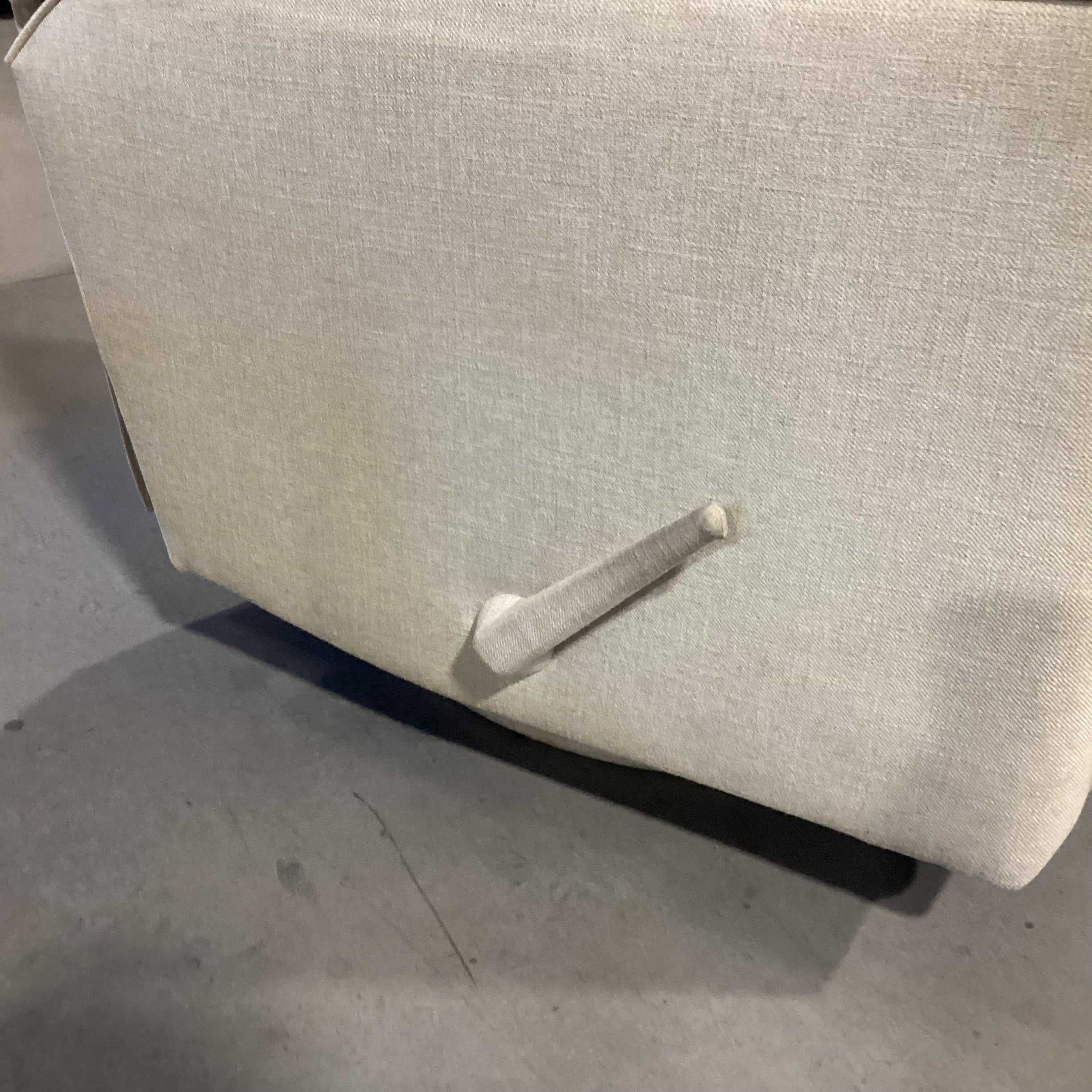 Cream Woven Swivel Recliner Chair 32"x 33" to 62"x 39"