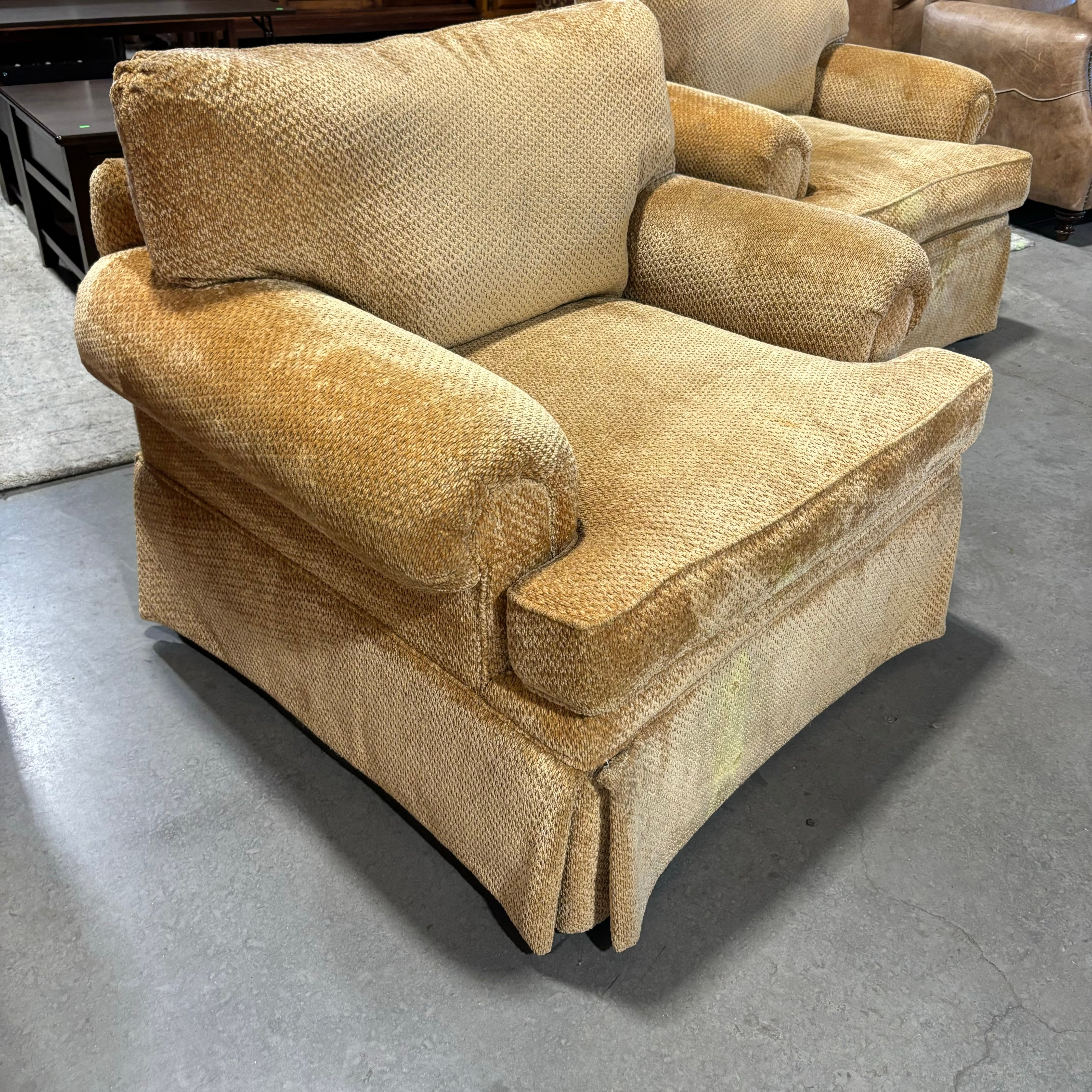 William Alan Gold Chenille Woven Chair 44"x 38"x 31"