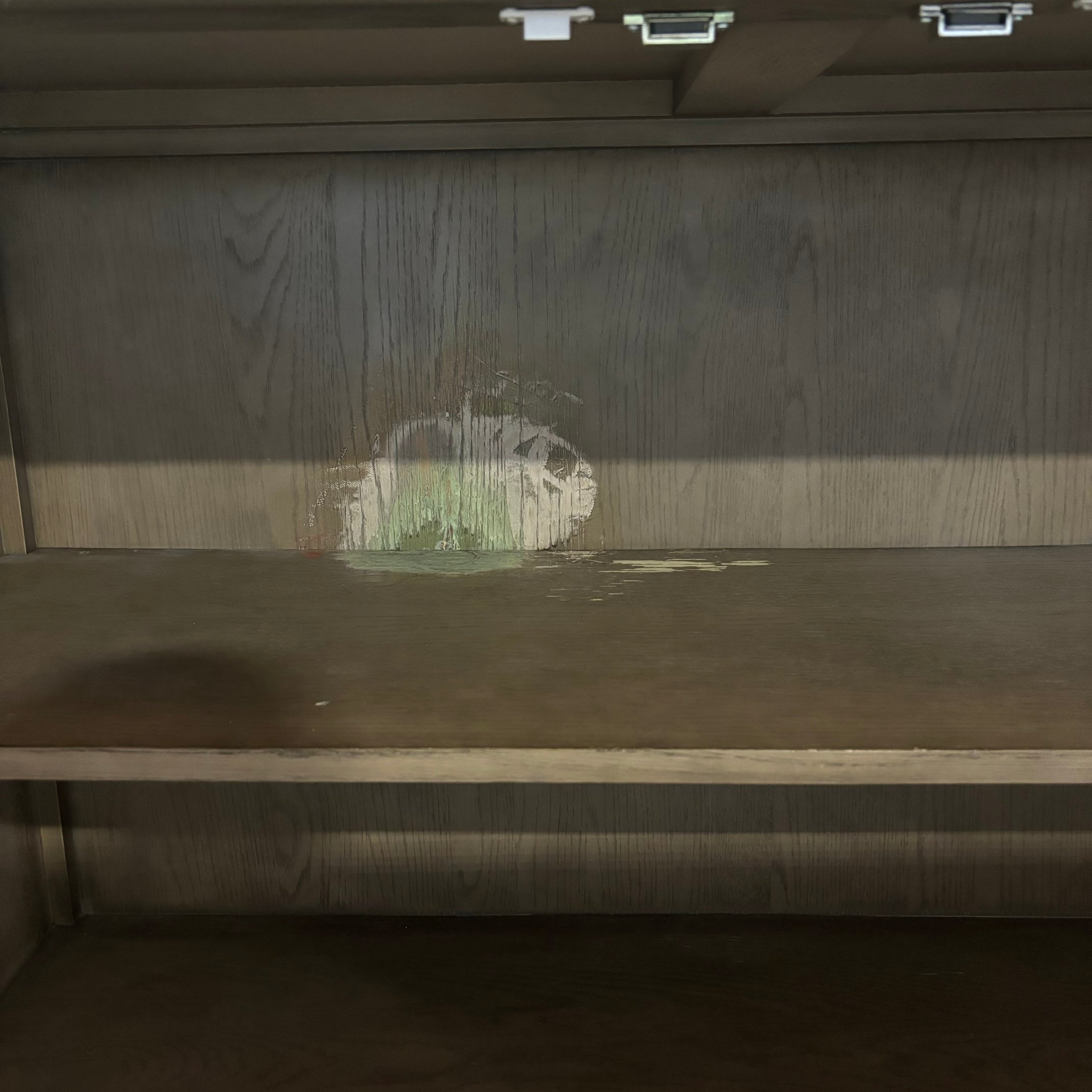 Restoration Hardware Solid Grey Finished Wood 2 Door Console 48"x 18"x 32"