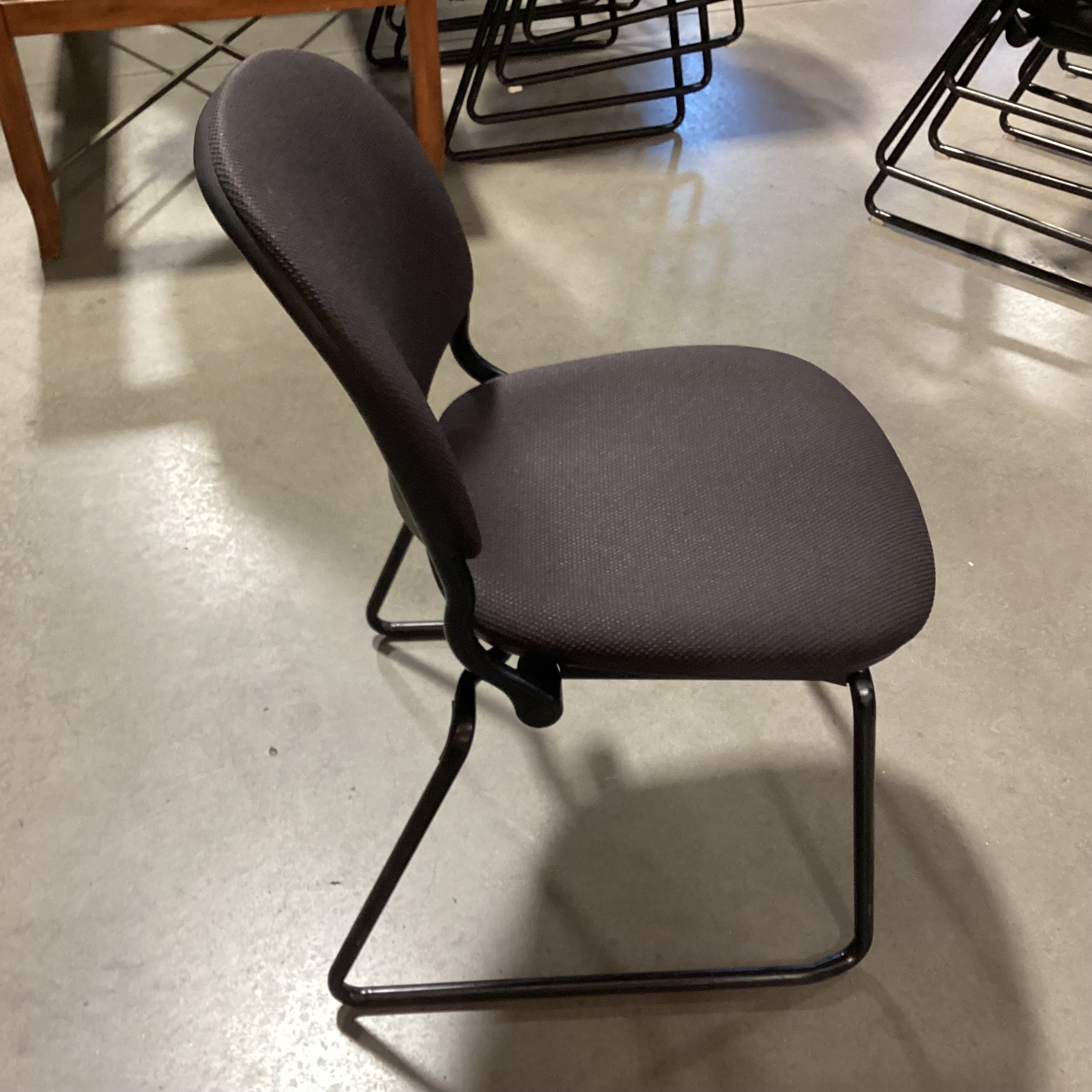 Torsion Designed by Giancarlo Piretti Black Metal & Mesh Stack Chair 21"x 25"x 33"