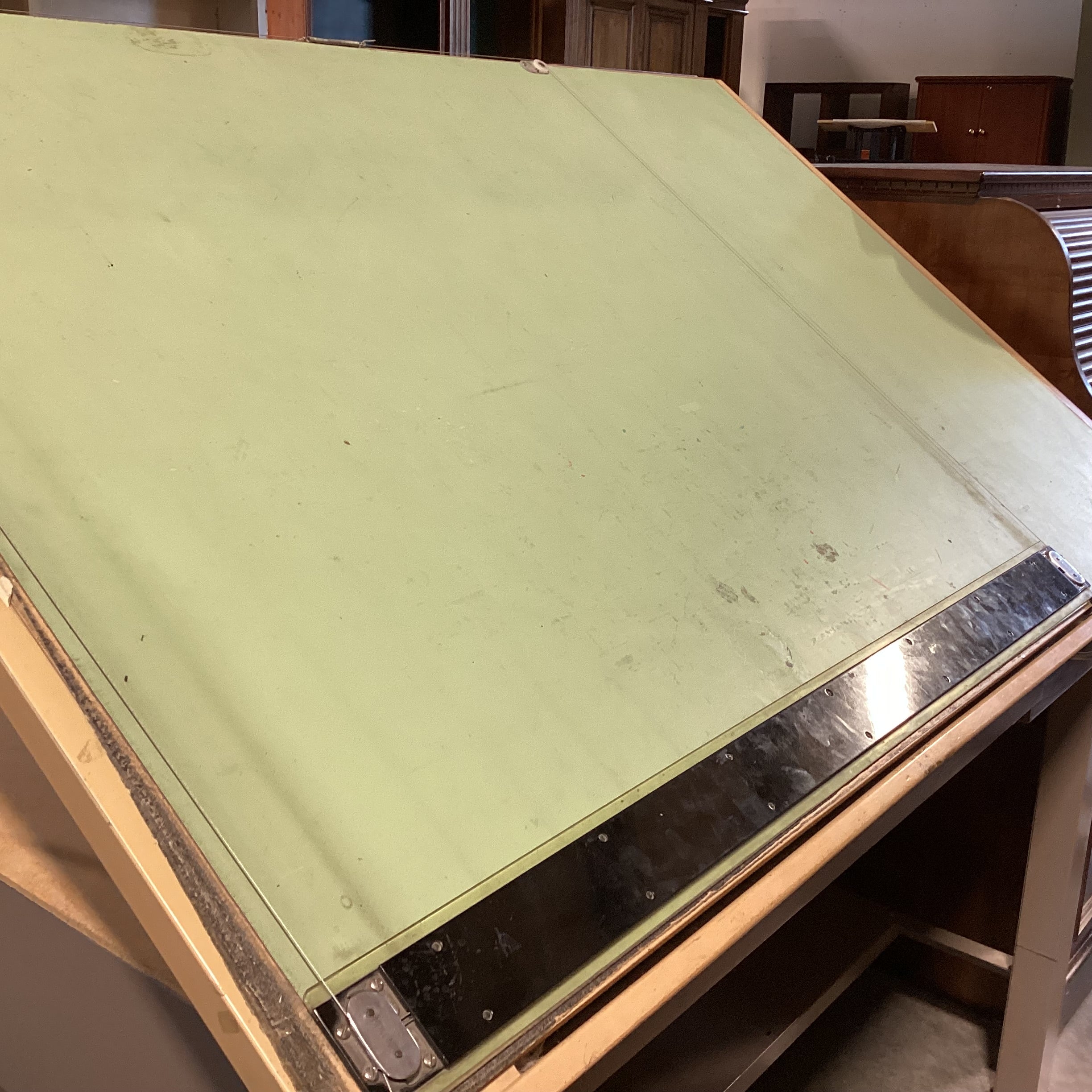 Wood & Metal Drafting Desk 60"x 38.5"x 36" to 58"