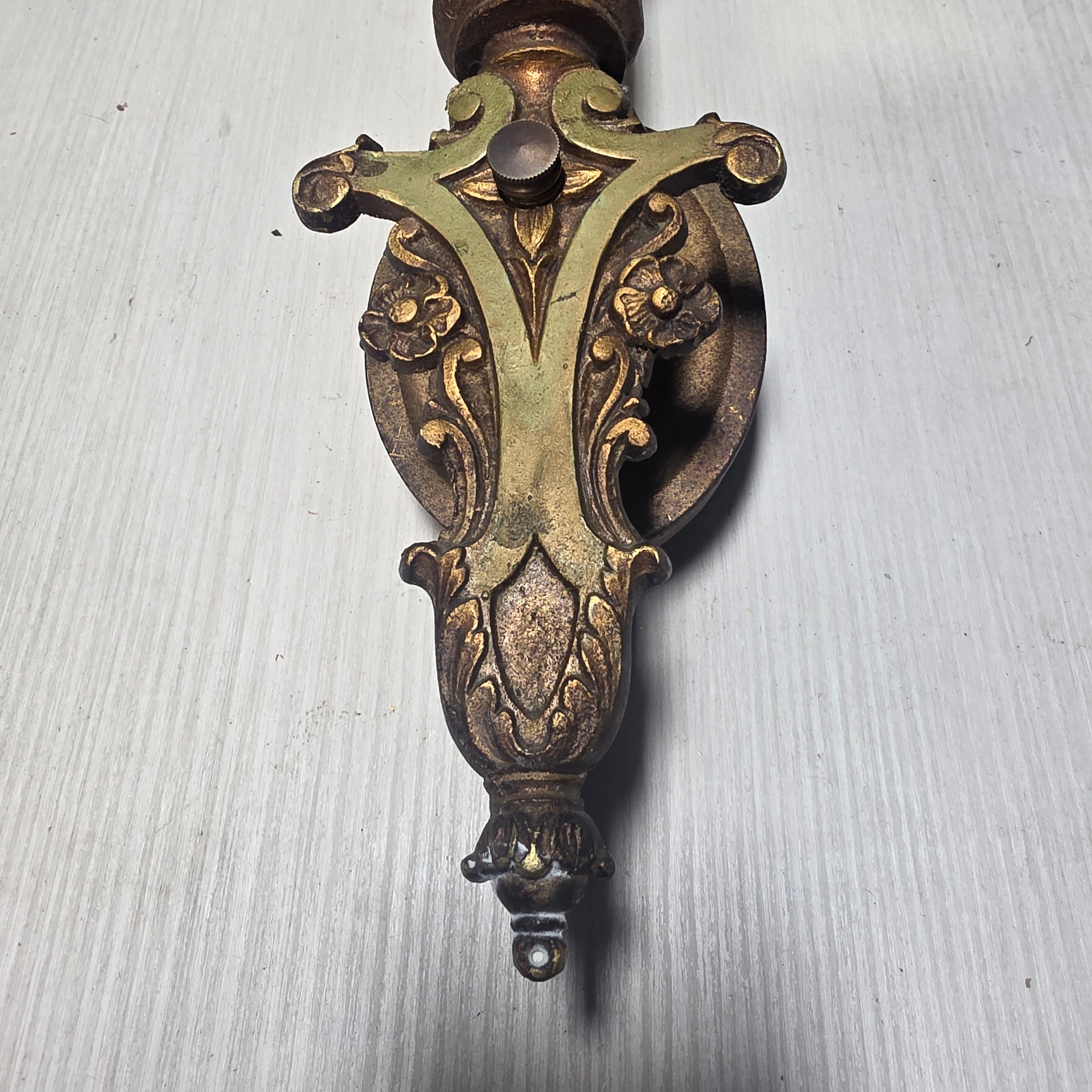 Circa 1920's Cast Iron Sconce with Switch 4"x2"x14"