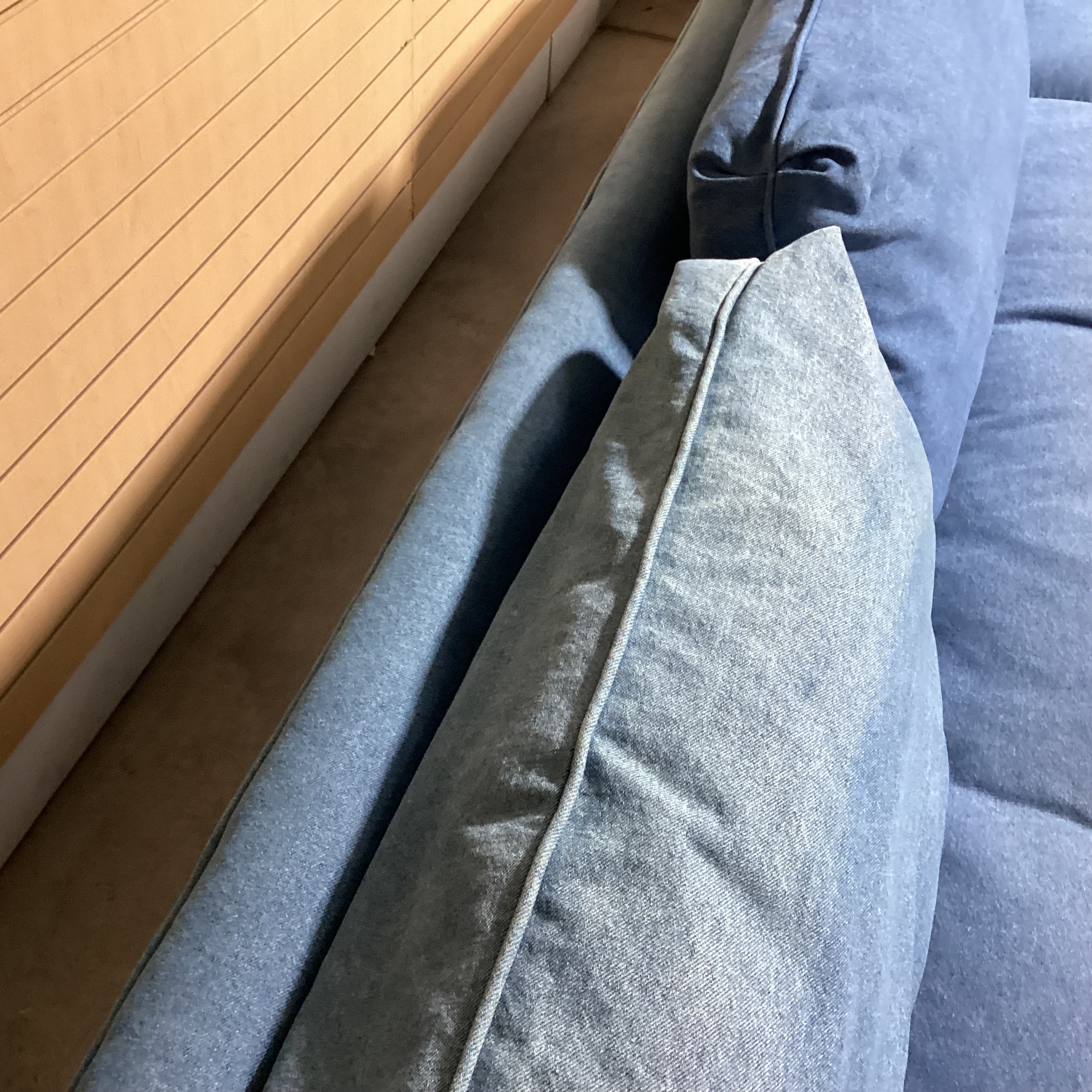 Custom Denim Down Mix 2 Piece Sectional 163"x 36"x 30"