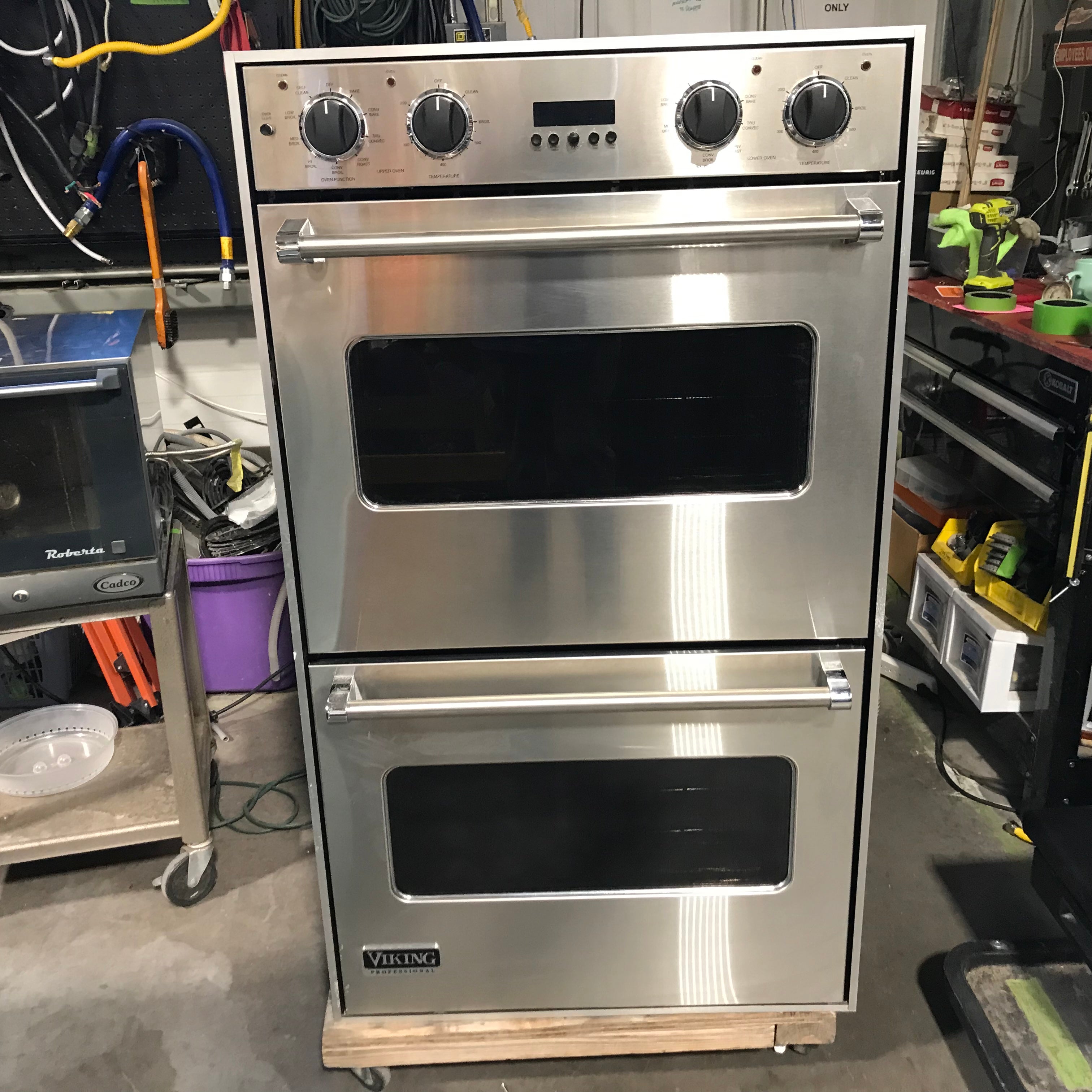 Viking Stainless Steel Double Oven Wall Oven 30"x 25.5"x 51.5"