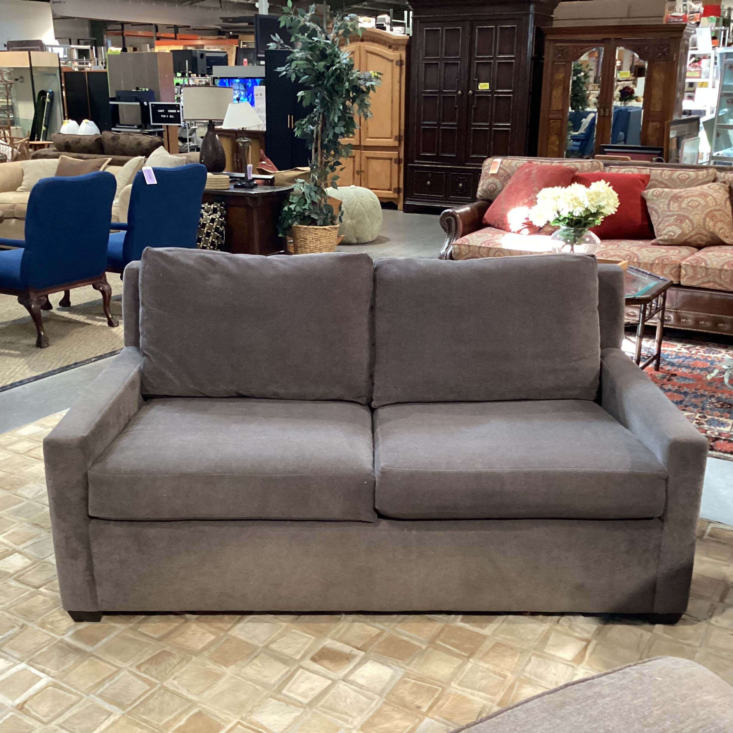 Taupe Brown Full Sleeper Sofa 70"x 40"x 34"
