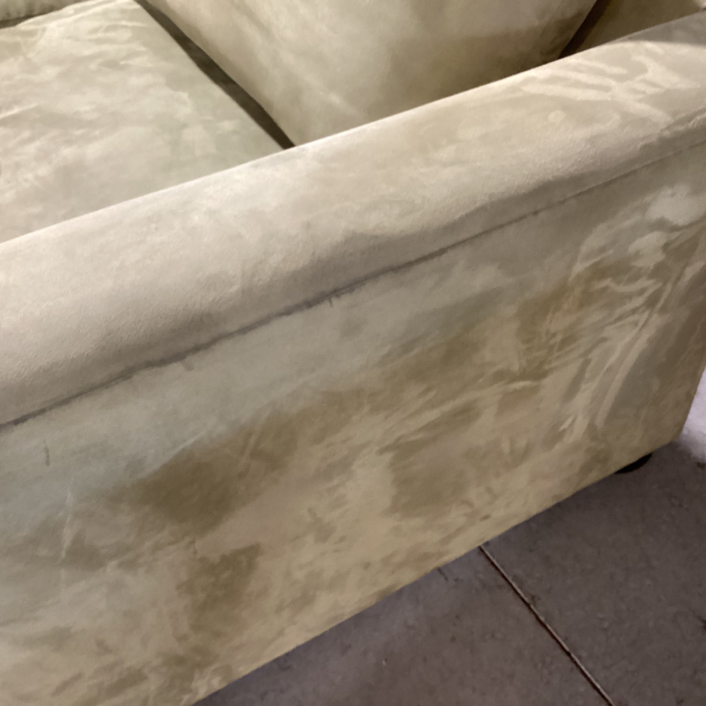 Light Sage Ultra Suede Sofa 87"x 43"x 27"