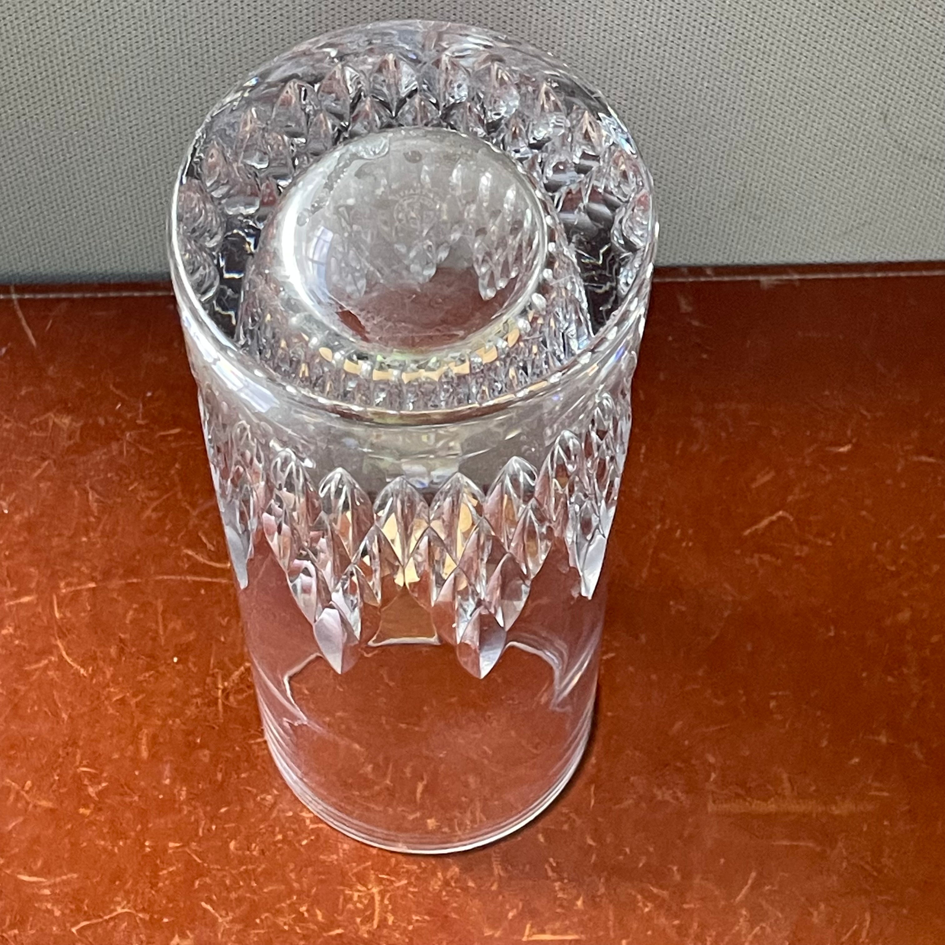 Baccarat for Tiffany & Co. Lead Crystal "Nemours" Flame Cut Vase, 4.5"x 12"