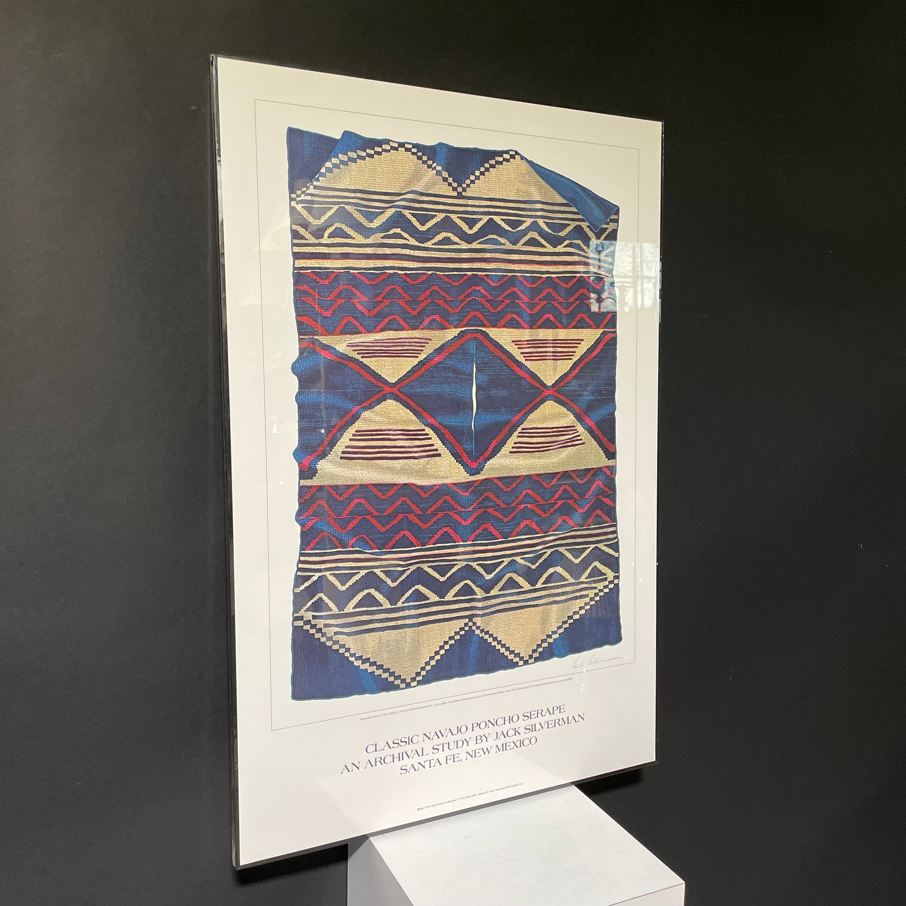 Jack Silverman Signed "Classic Navajo Poncho Serape" Poster Print Still In Plastic 24 1/2" x 36 1/2"