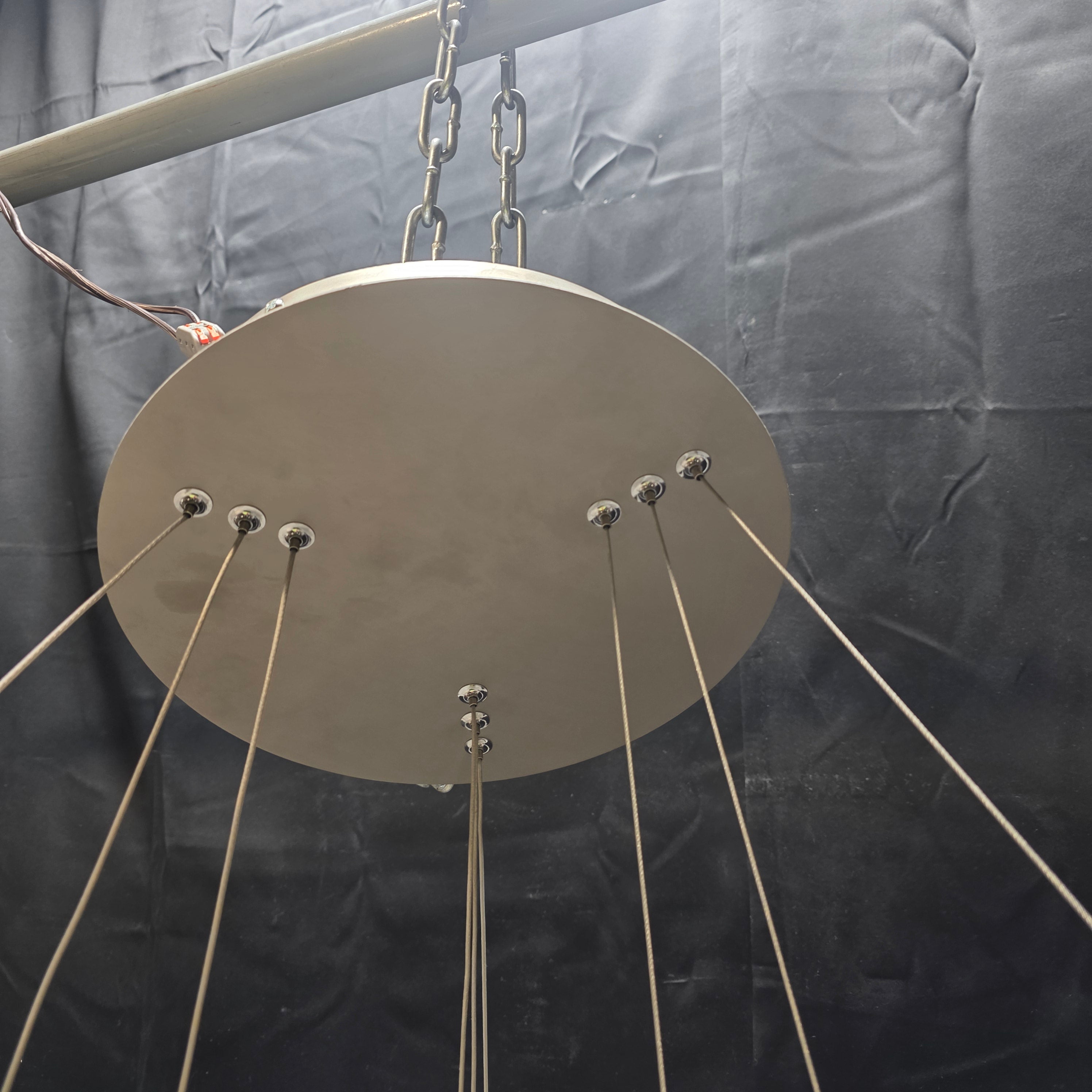 First LED Lighting Three Ring Chandelier with Remote Control 31"D x 48"