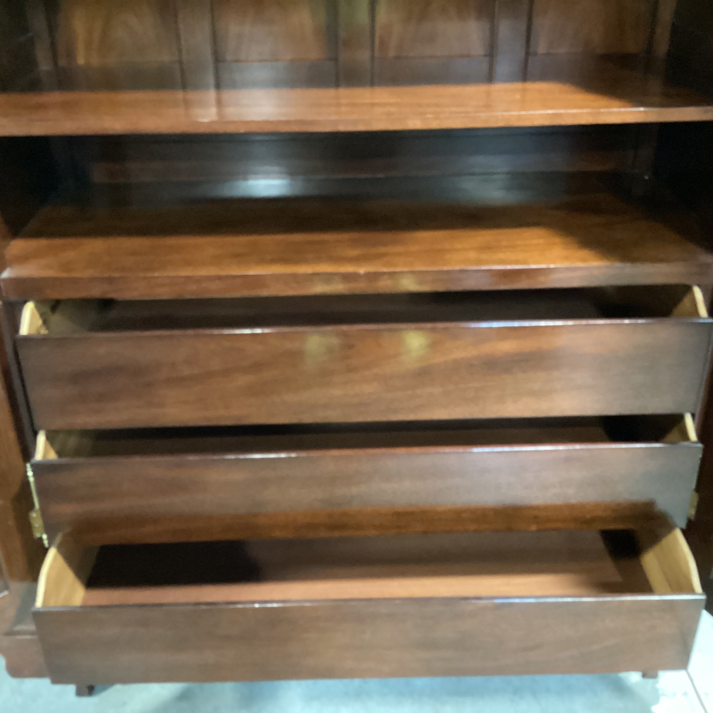 Kindel Winterthur Reproductions Lacquer Finished Wood 2 Door 3 Drawer Armoire 52"x 23"x 75"