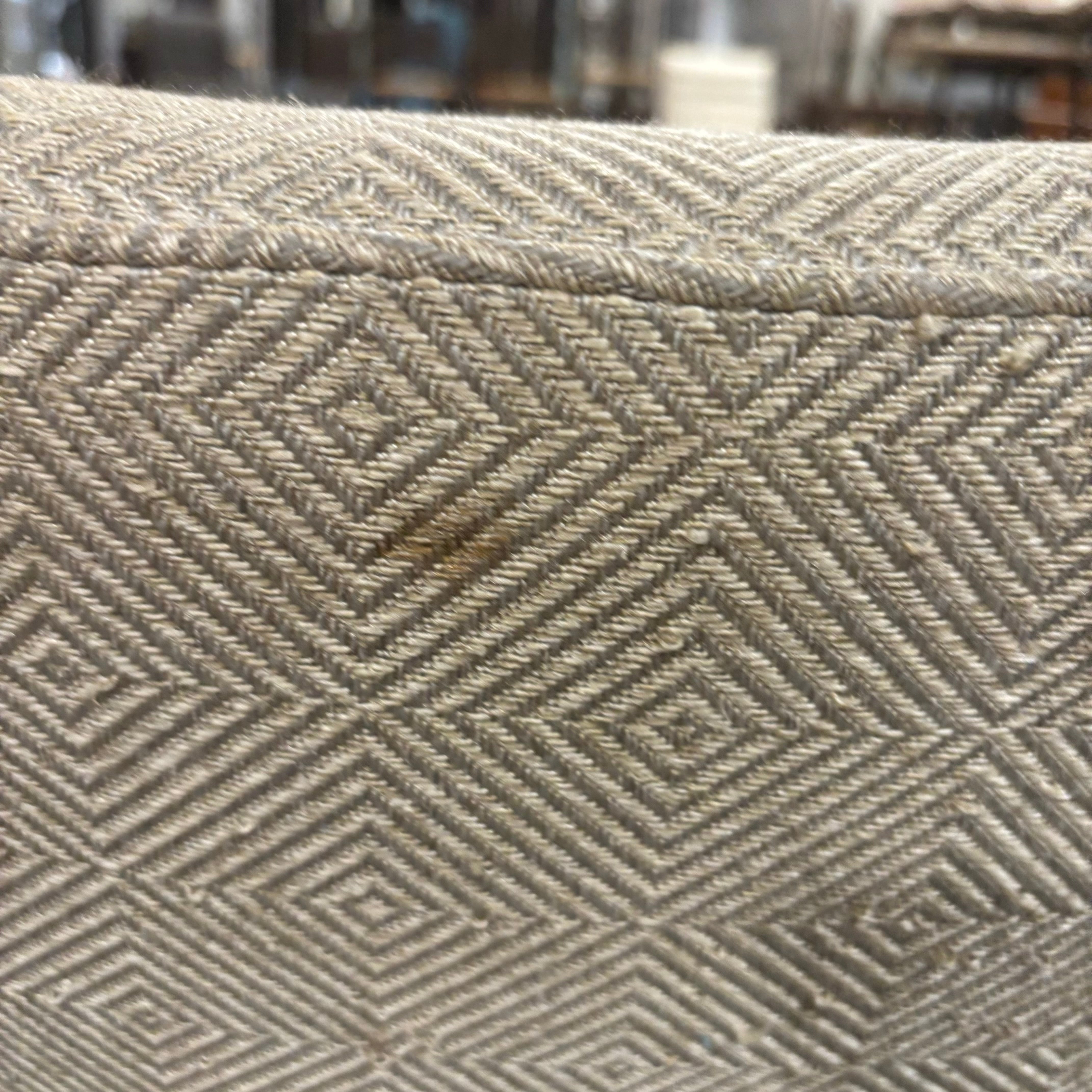 Jessica Charles Curved Highback Herringbone Pattern Swivel Chair 31"x 37"x 34"