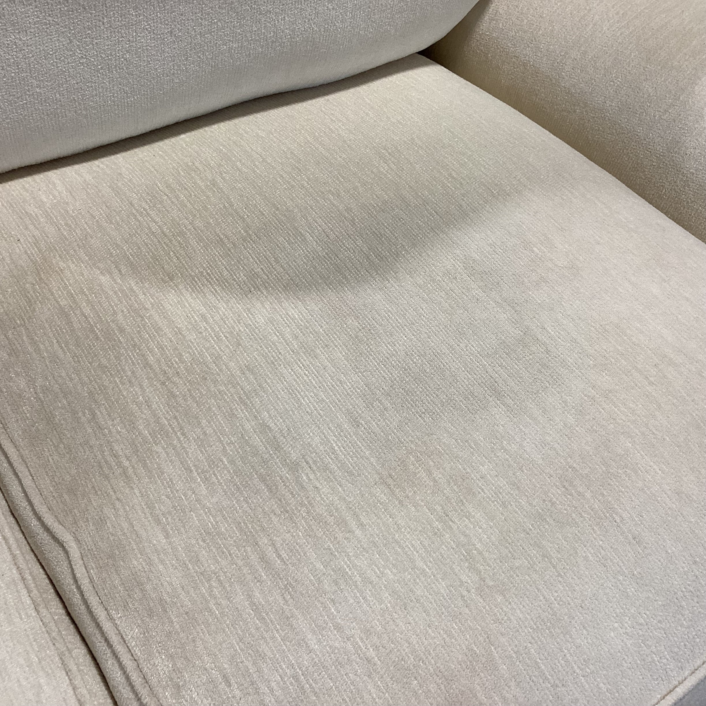 Cream Chenille Woven 4 Piece with Ottoman Sectional 107"x 107"x 41"x 31"