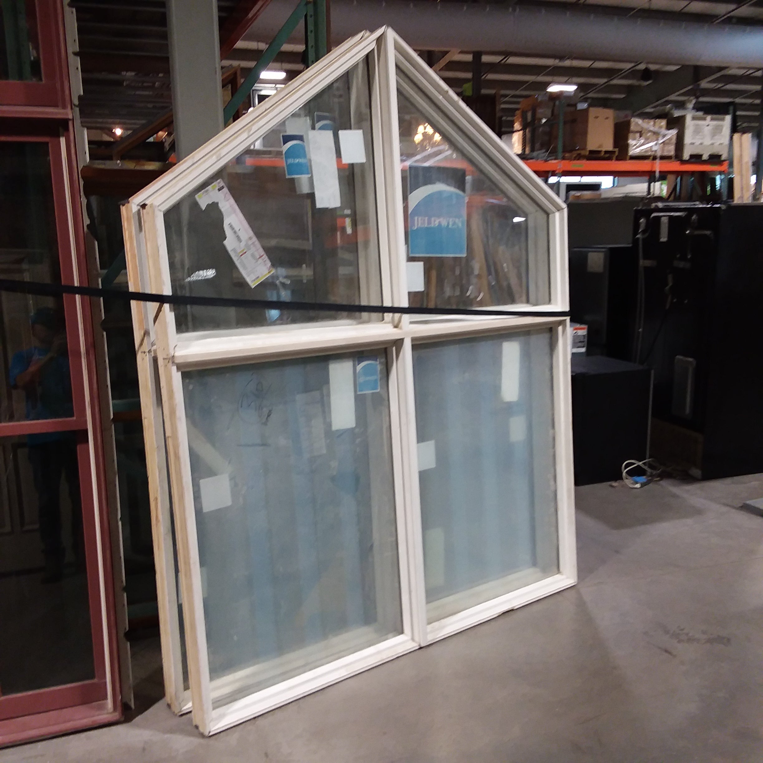 72"x 89.5"x 3.75" Jeld Wen Wood Clad Gable Window