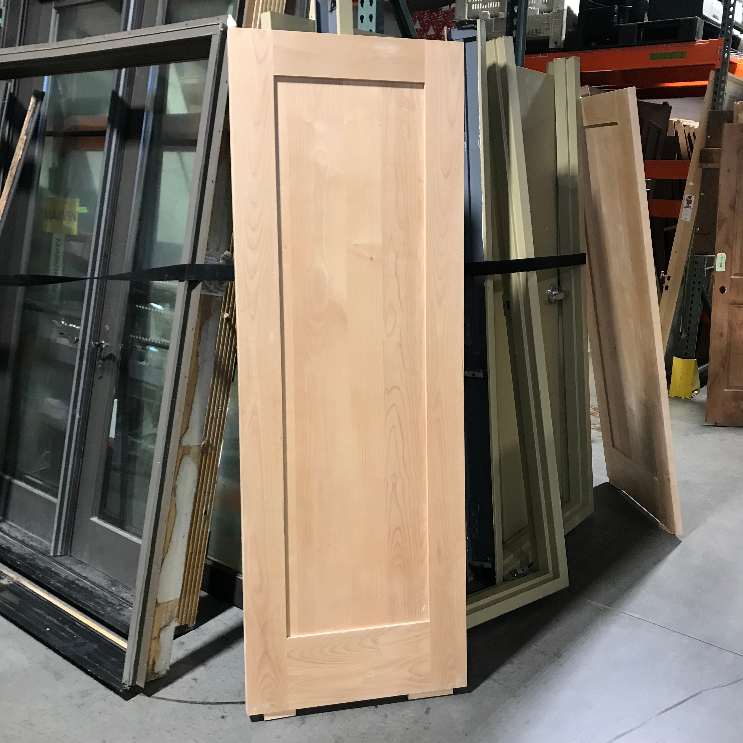 27.75" x 80" x 1.75" Shaker Style Single Panel Slab Exterior Door