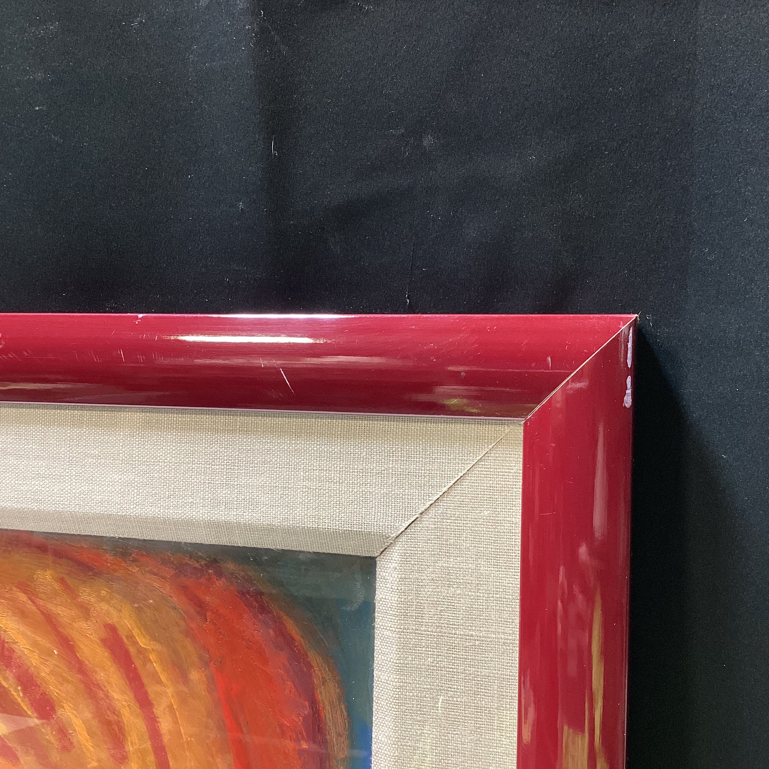 Dragos Morarescu Signed/Dated "Sarutul (The Kiss)" 1981 Original Framed Painting 32.5" x 27"