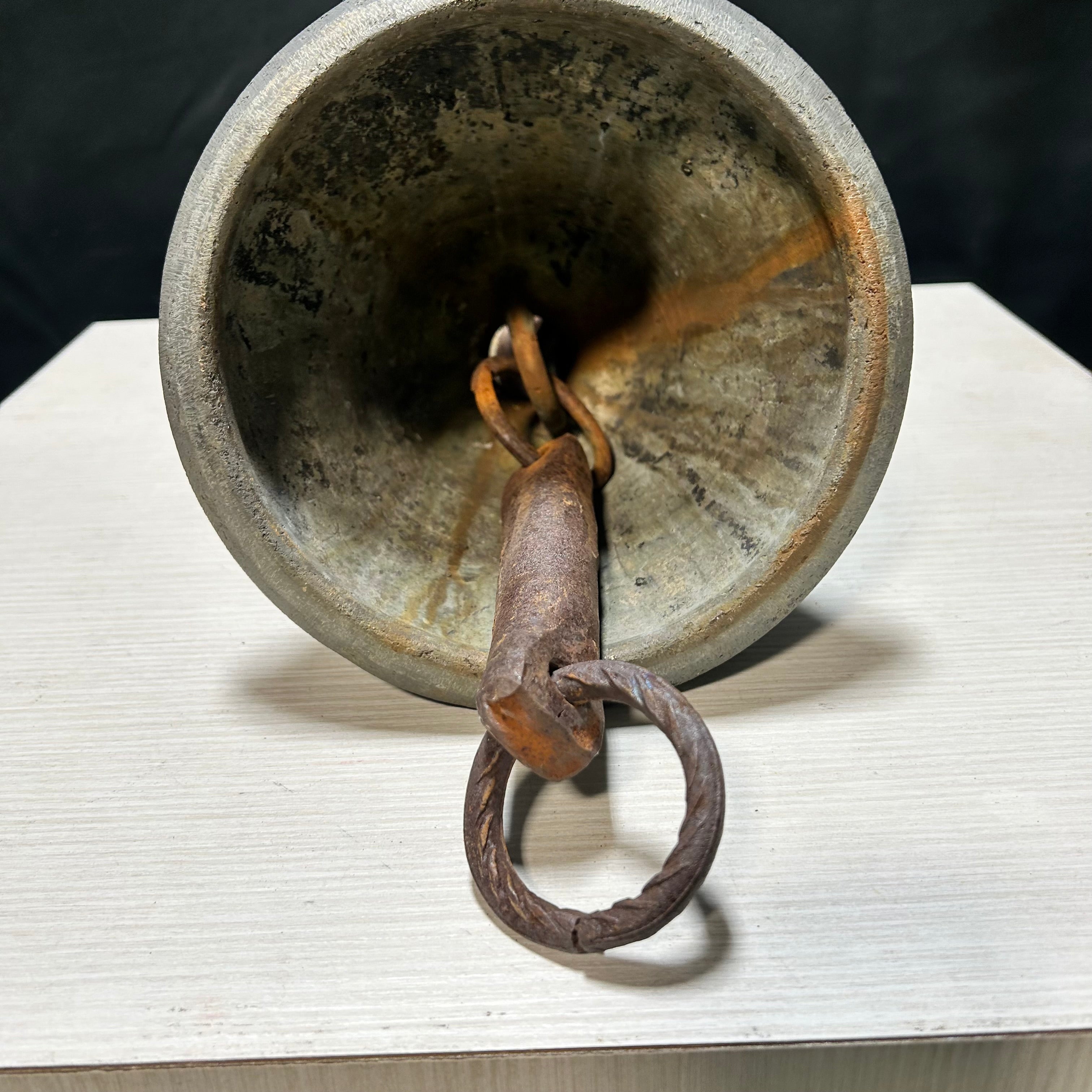 Antique Brass Temple Bell 7.5"x 15"