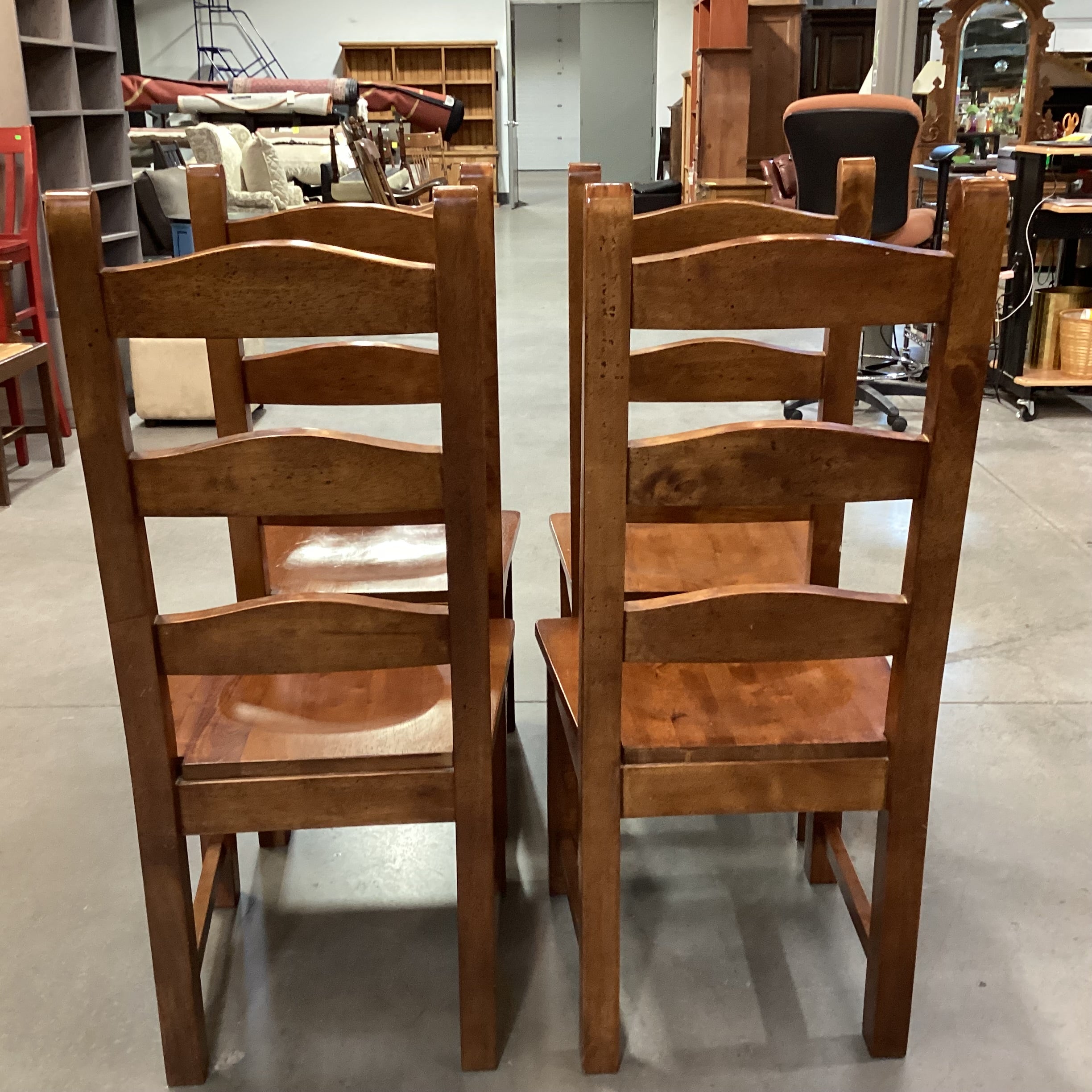 Set of 4 Dakota Ladder Back Solid Wood Dining Chairs 20"x 20"x 44"