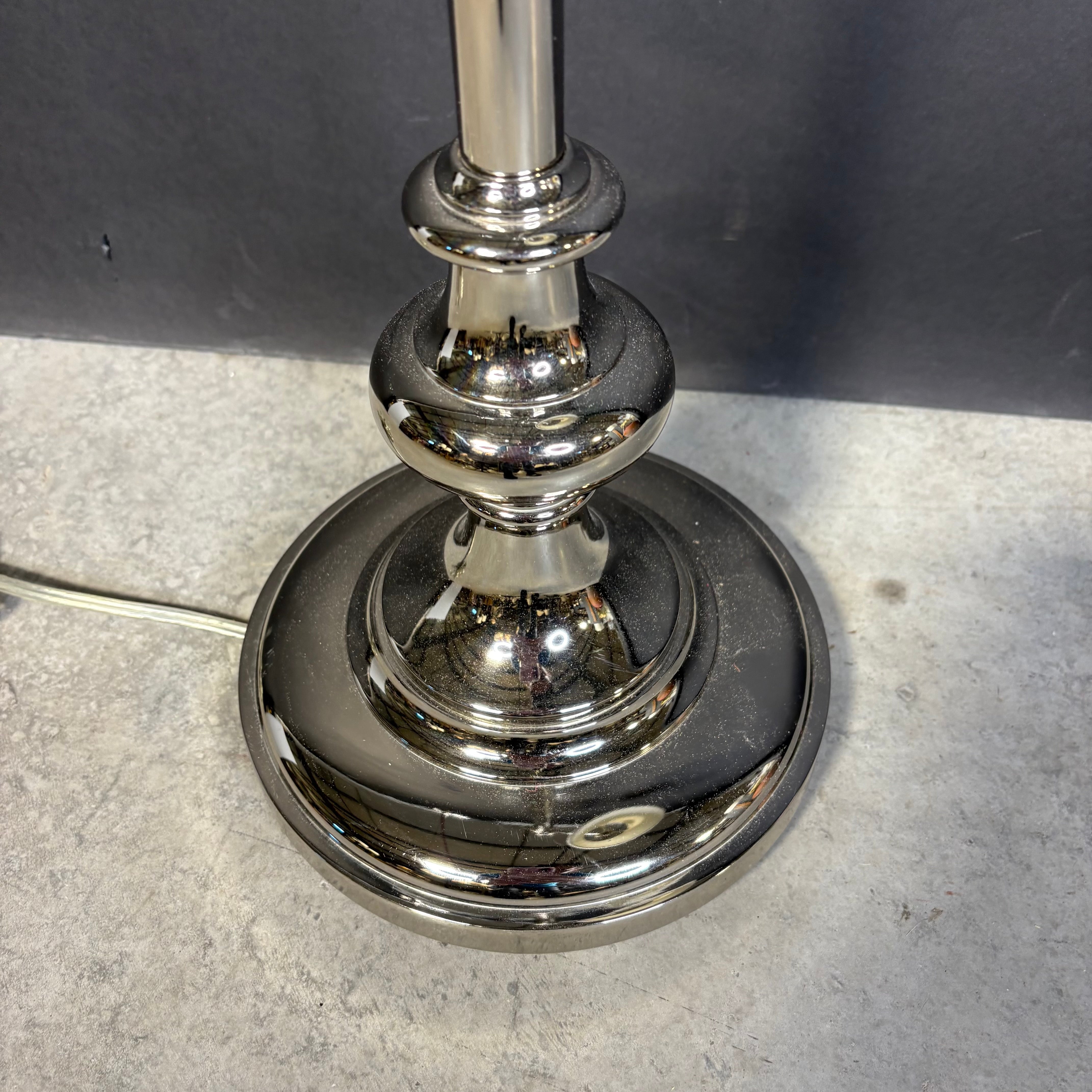 Visual Comfort Pimlico Polished Nickel Height Adjustable Articulating with Shade Floor Lamp