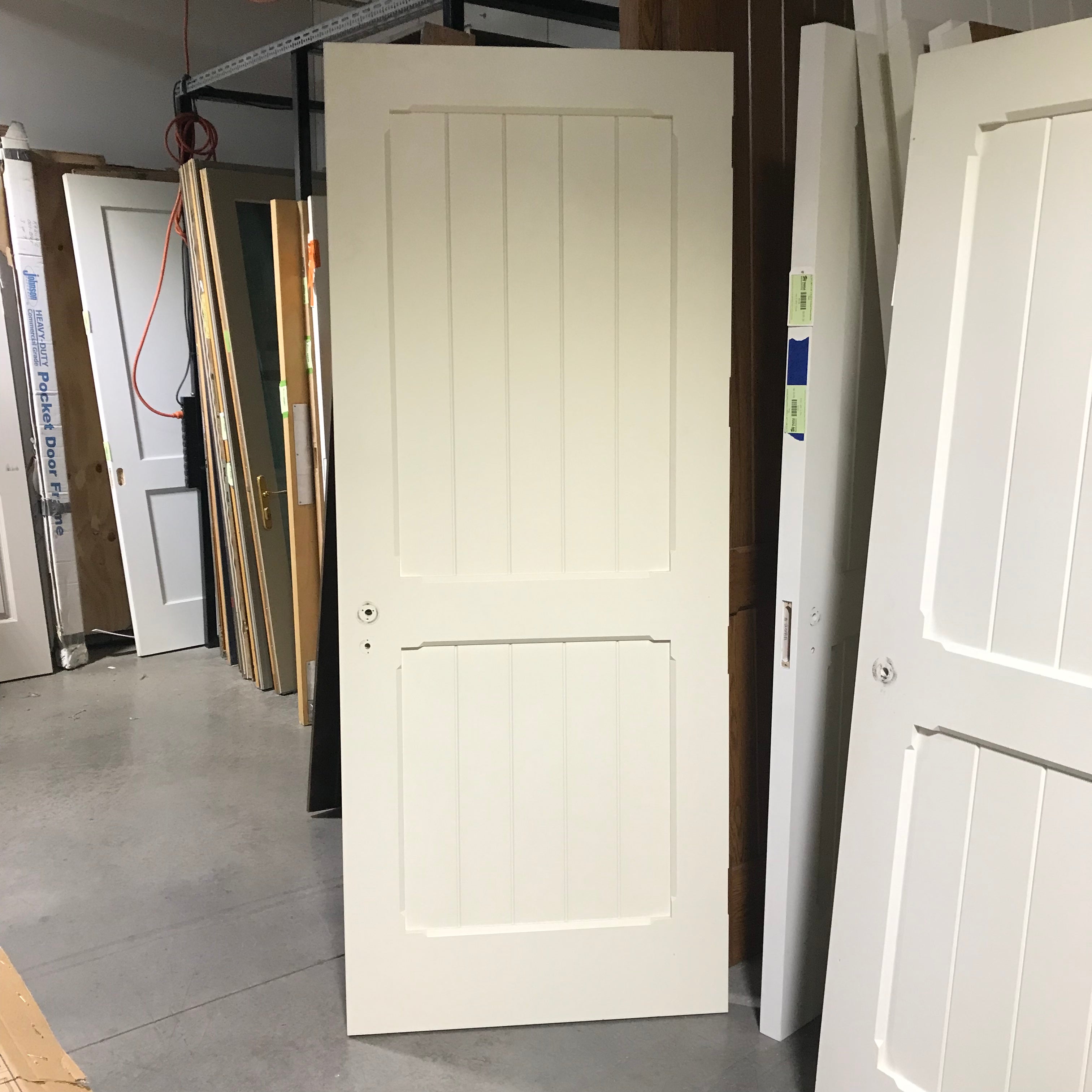 35.75"x 88.25"x 2.25" Cream Vertical 2 Panel Interior Door