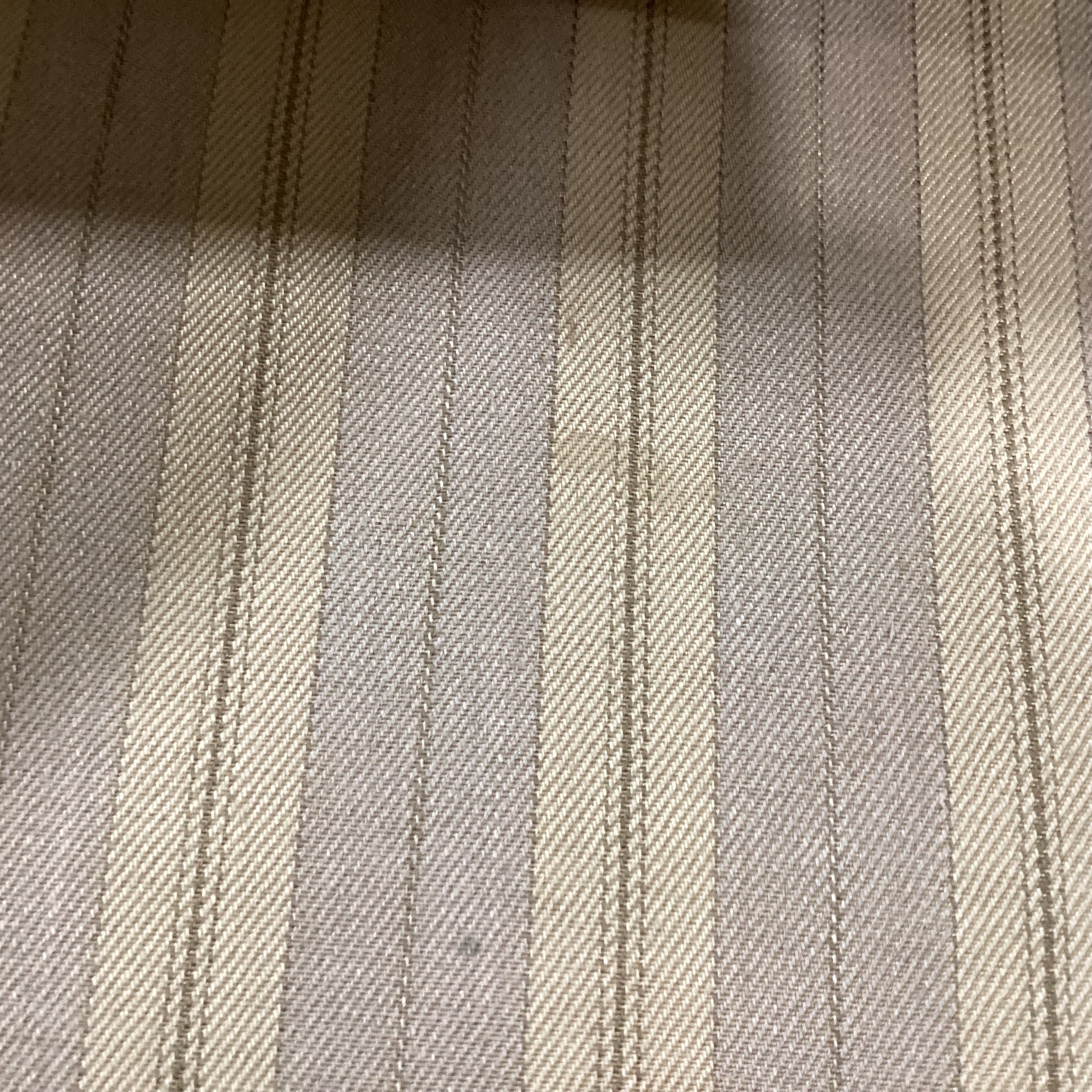 Custom Cream & Brown Woven Stripe Down Mix Long Sofa 111"x 44"x 39"