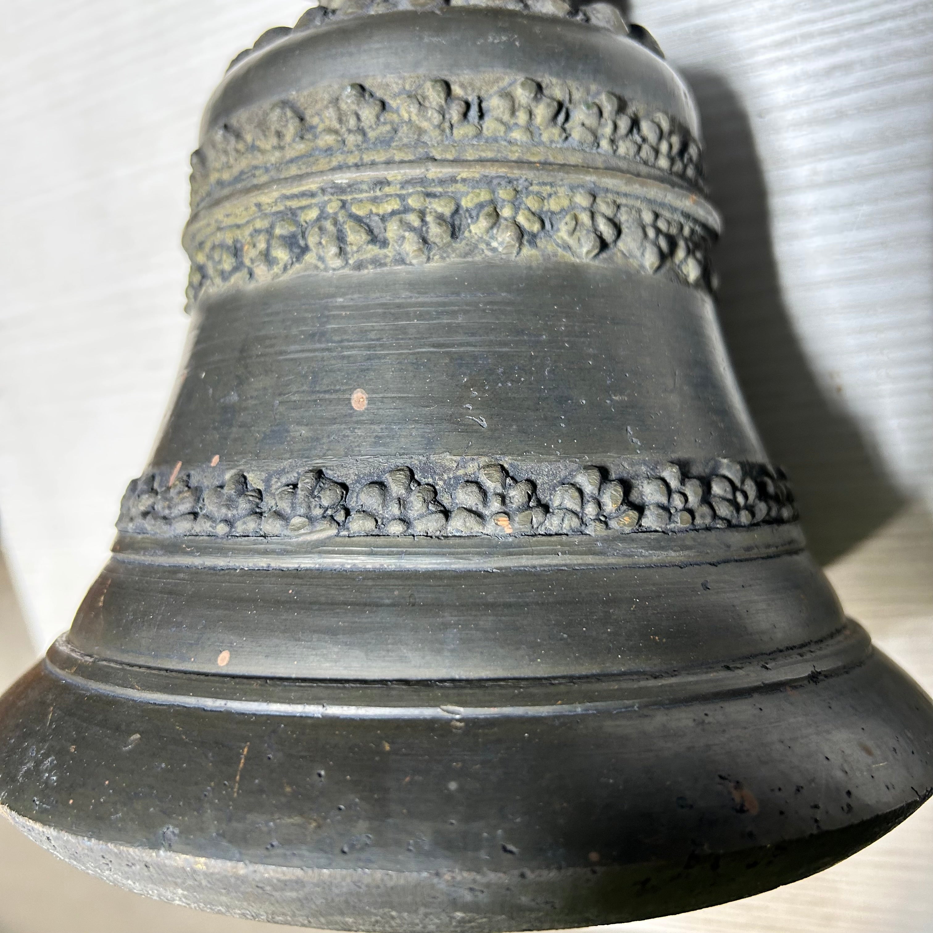 Antique Brass Temple Bell 7.5"x 15"