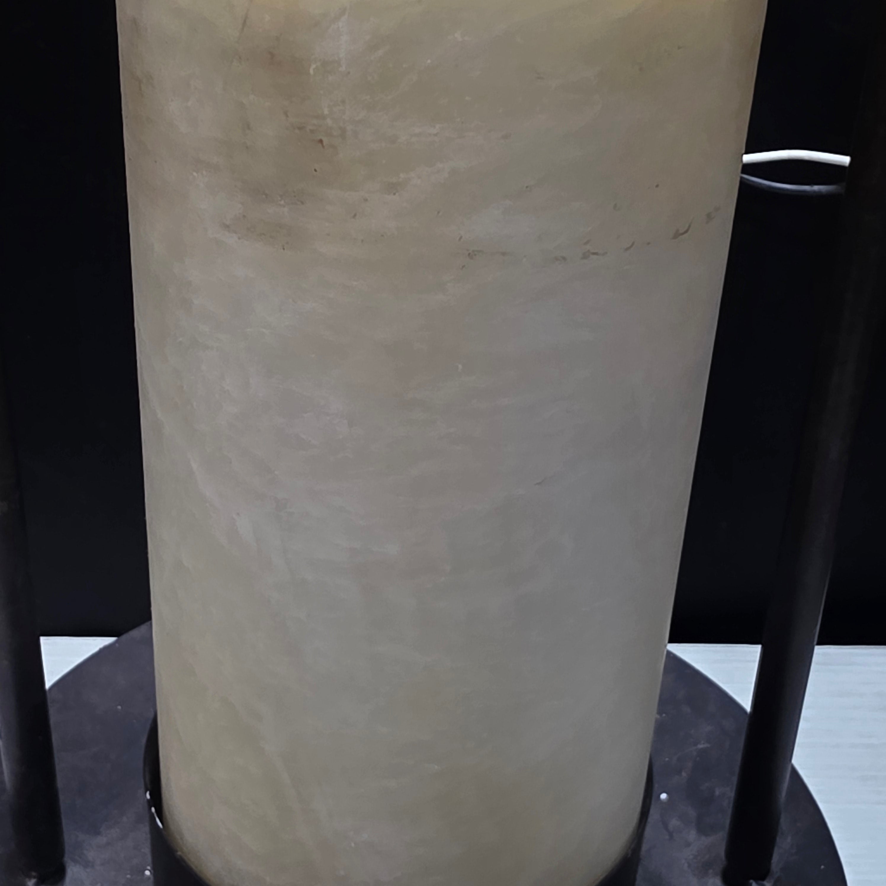 Indoor/Outdoor Alabaster Iron Work Sconce 9"x11"xx18.5"