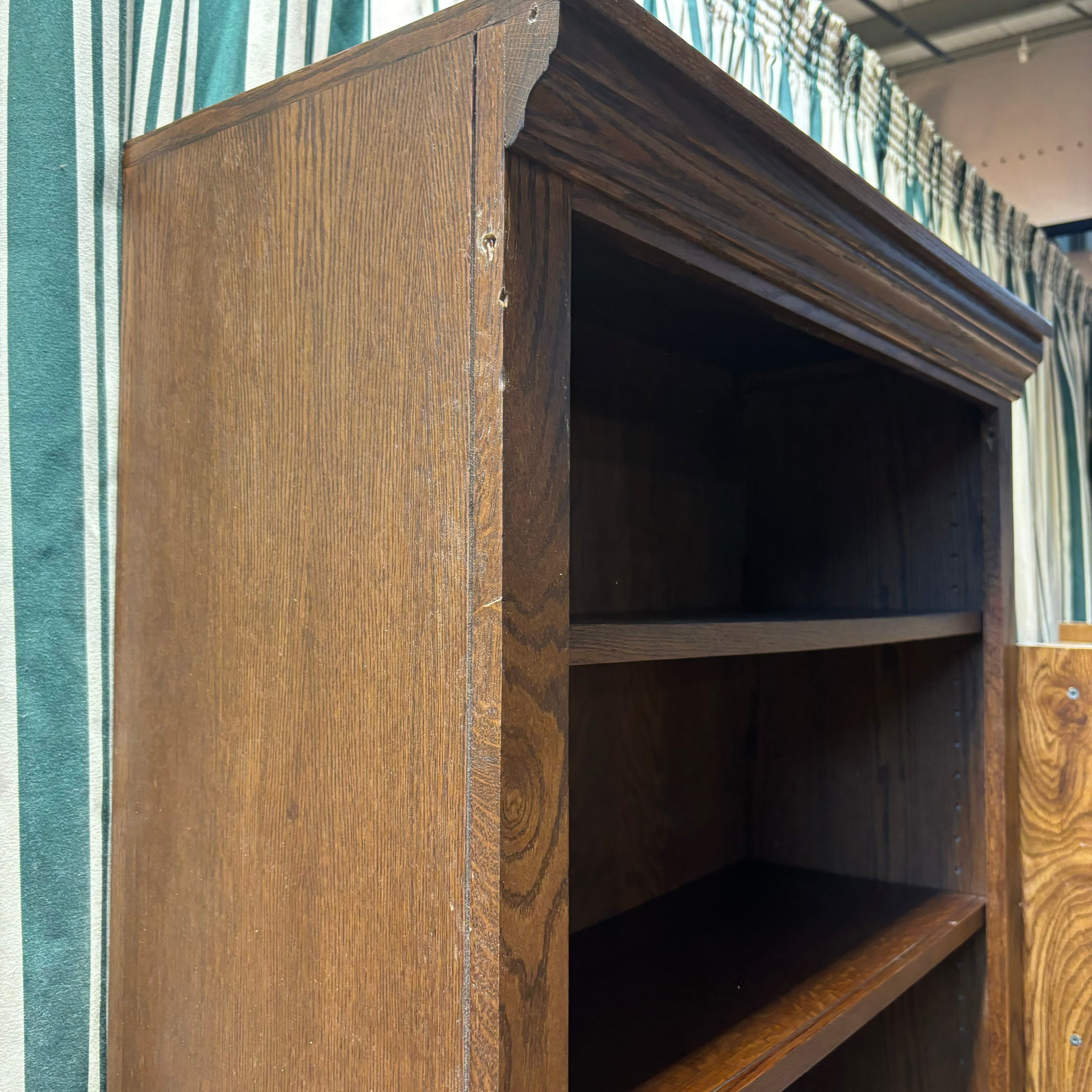 Solid Dark Wood 6 Shelf Bookcase 32"x 14"x 84"