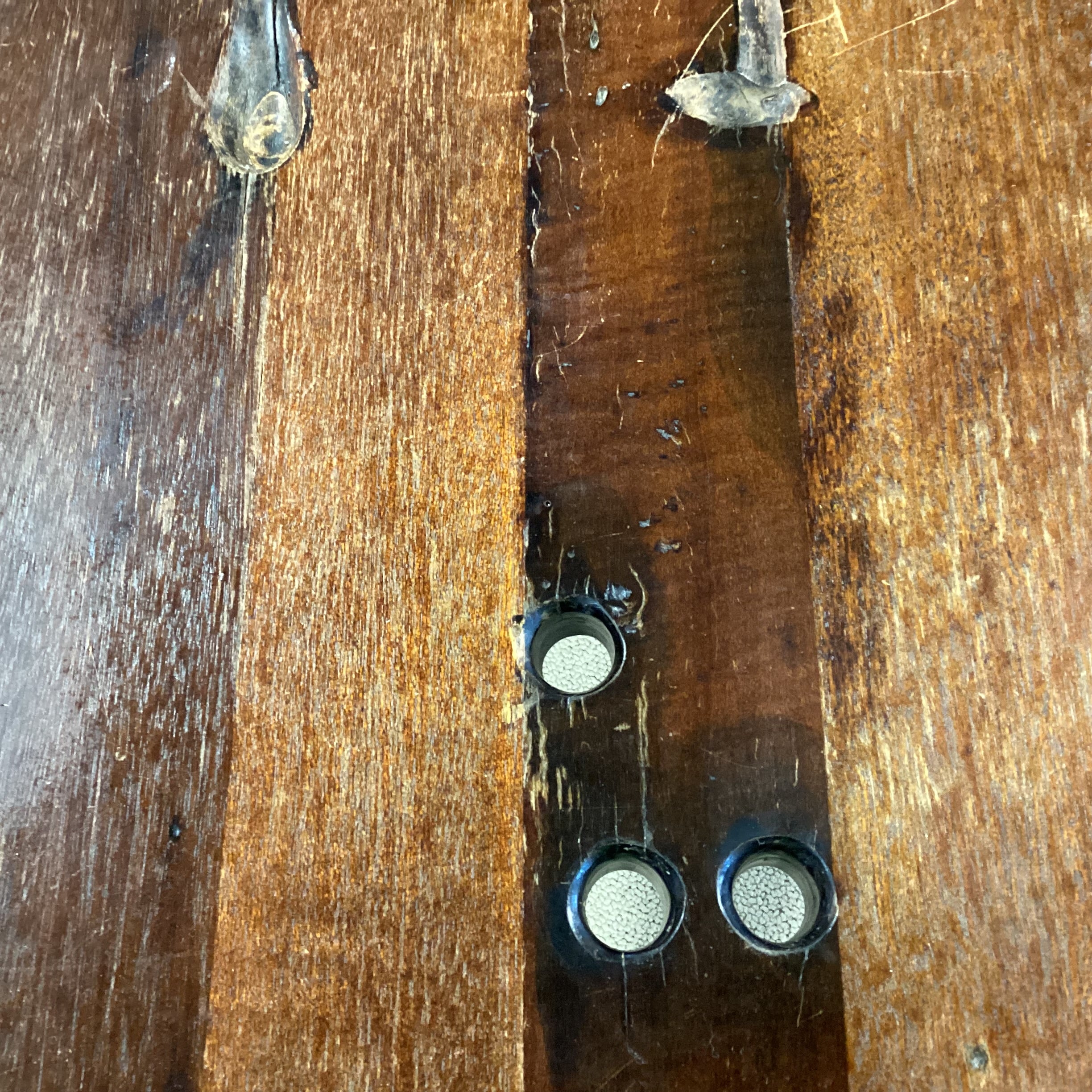 Custom Salvaged Antique Recycled Wood From Chinese Trading Boats & Metal Dining Table 78"x 34.5"x 30"