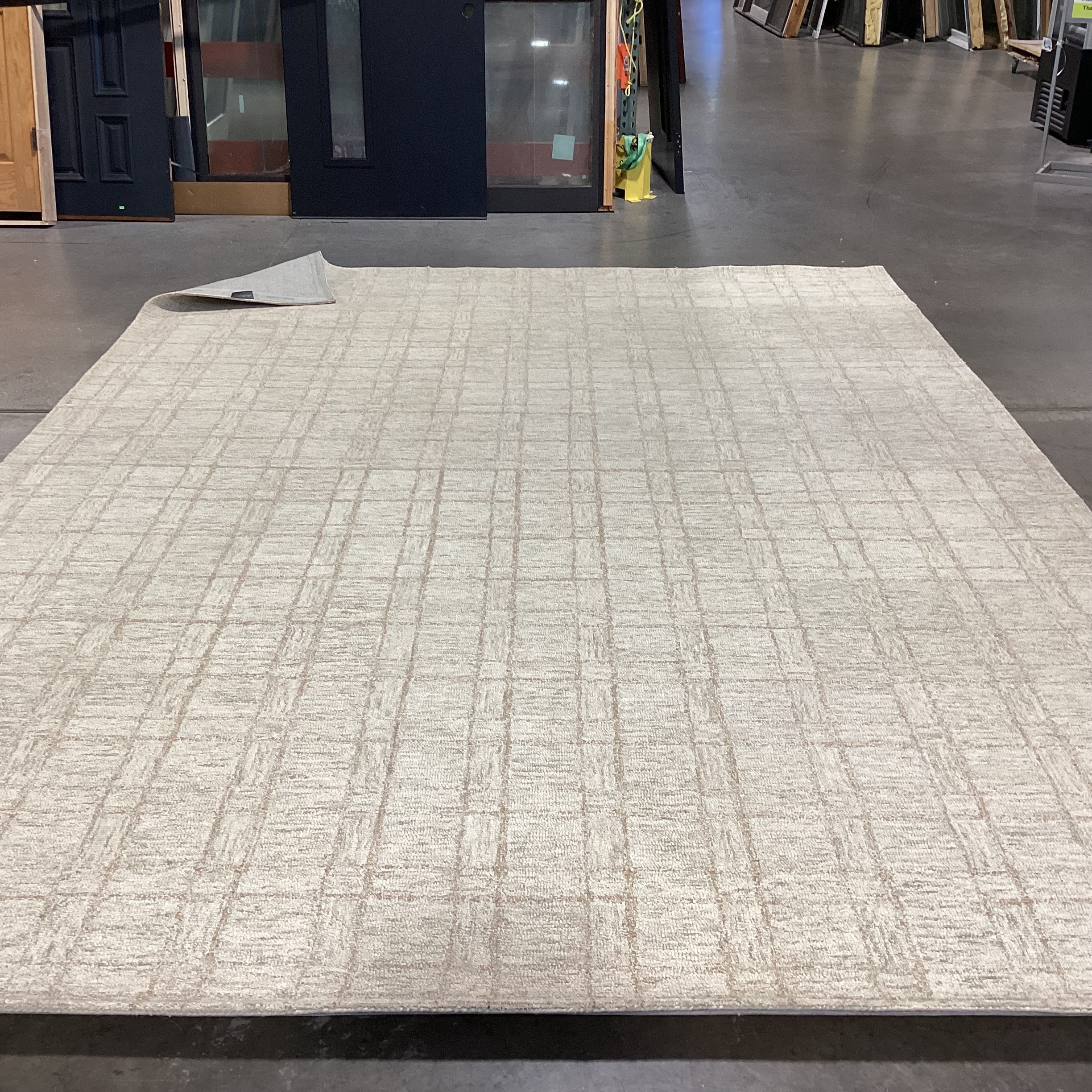Chris Loves Julia LoLoi Polly Collection Khaki Sand Loop Wool Rug 9'3"x 13'