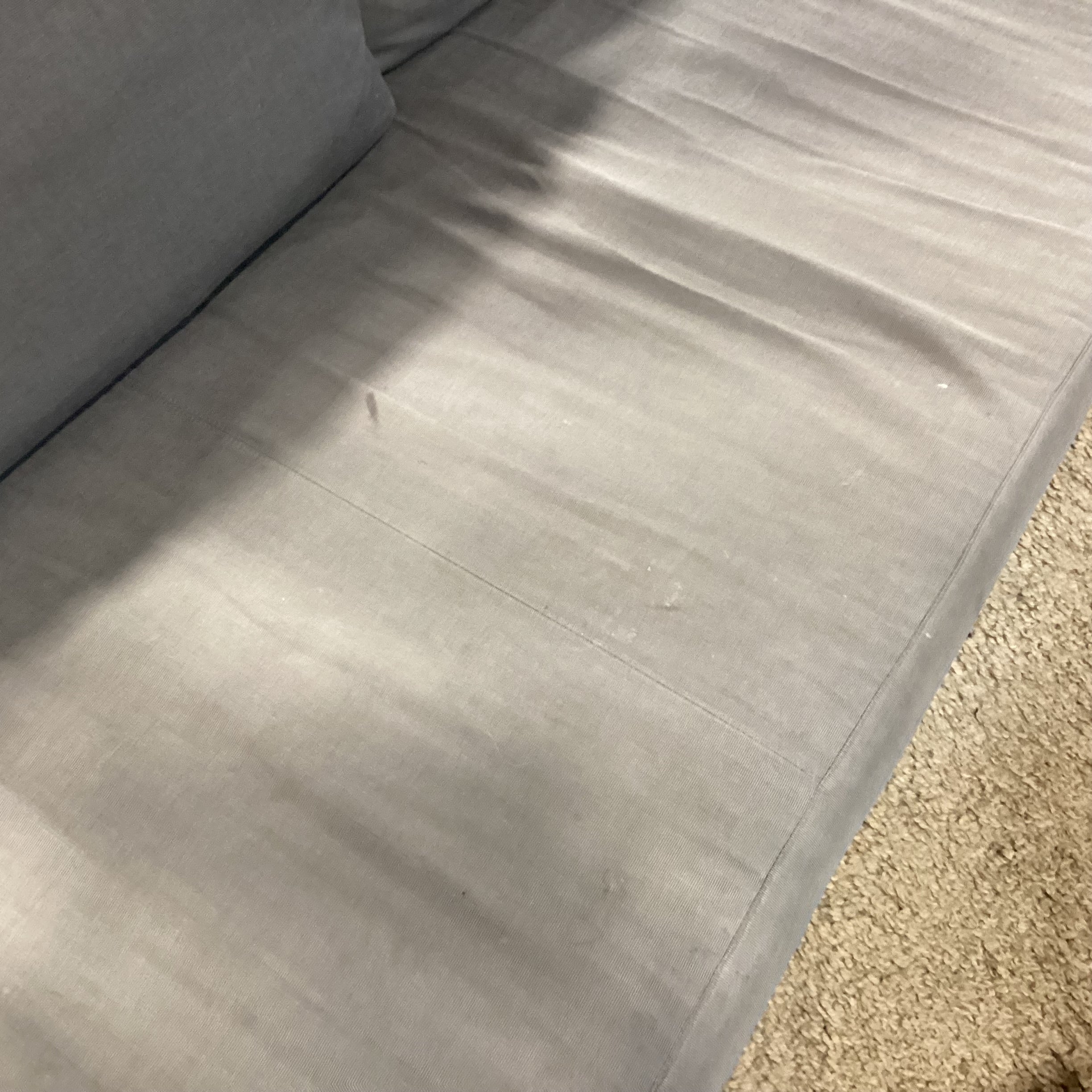 B & B Italia Maxalto Grey & Chrome 2 Piece with Chaise Sectional 128"x 62"x 38"x 28"
