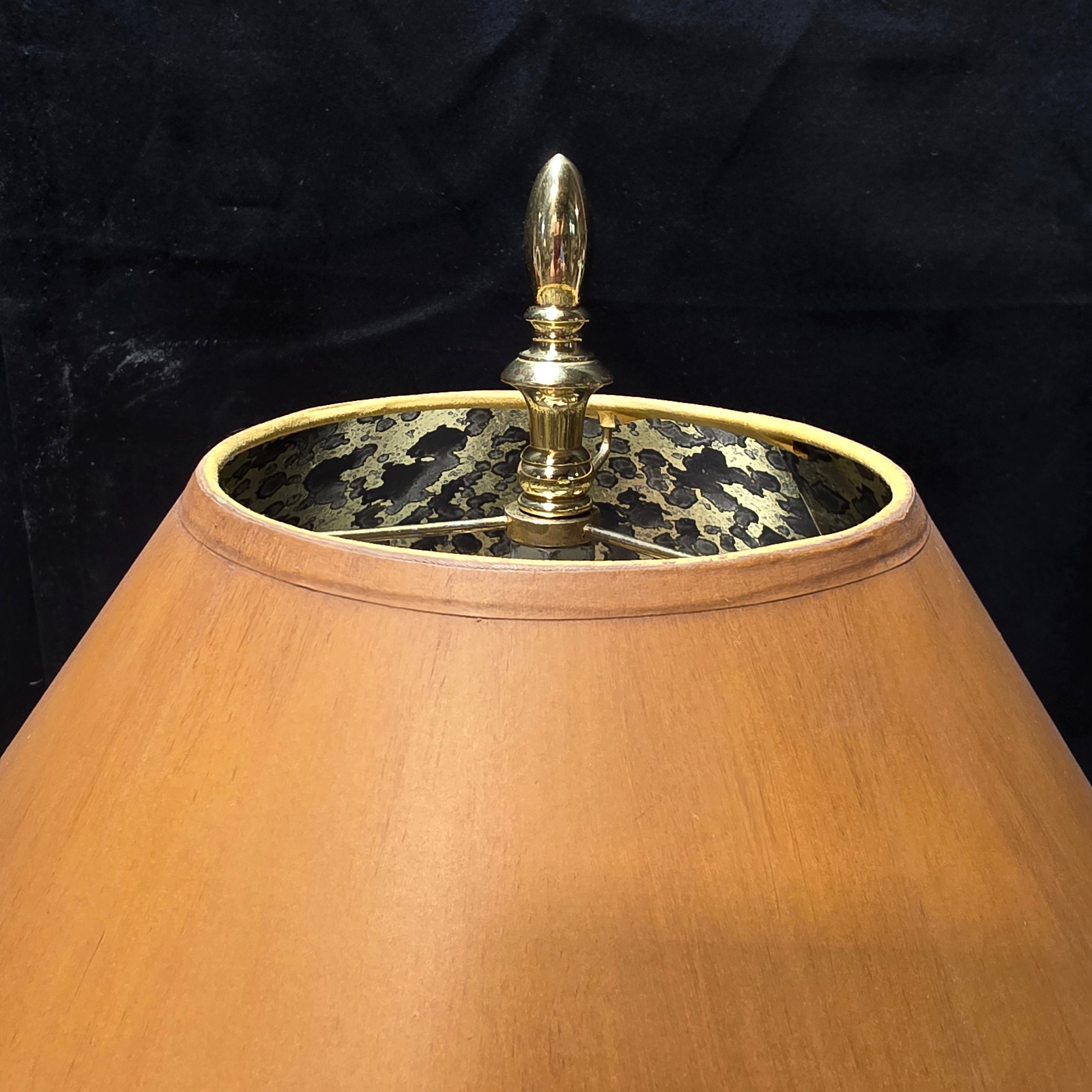 Vintage 3 Koi Fish Brass Two Light Lamp with Tassle 15"Dx21"