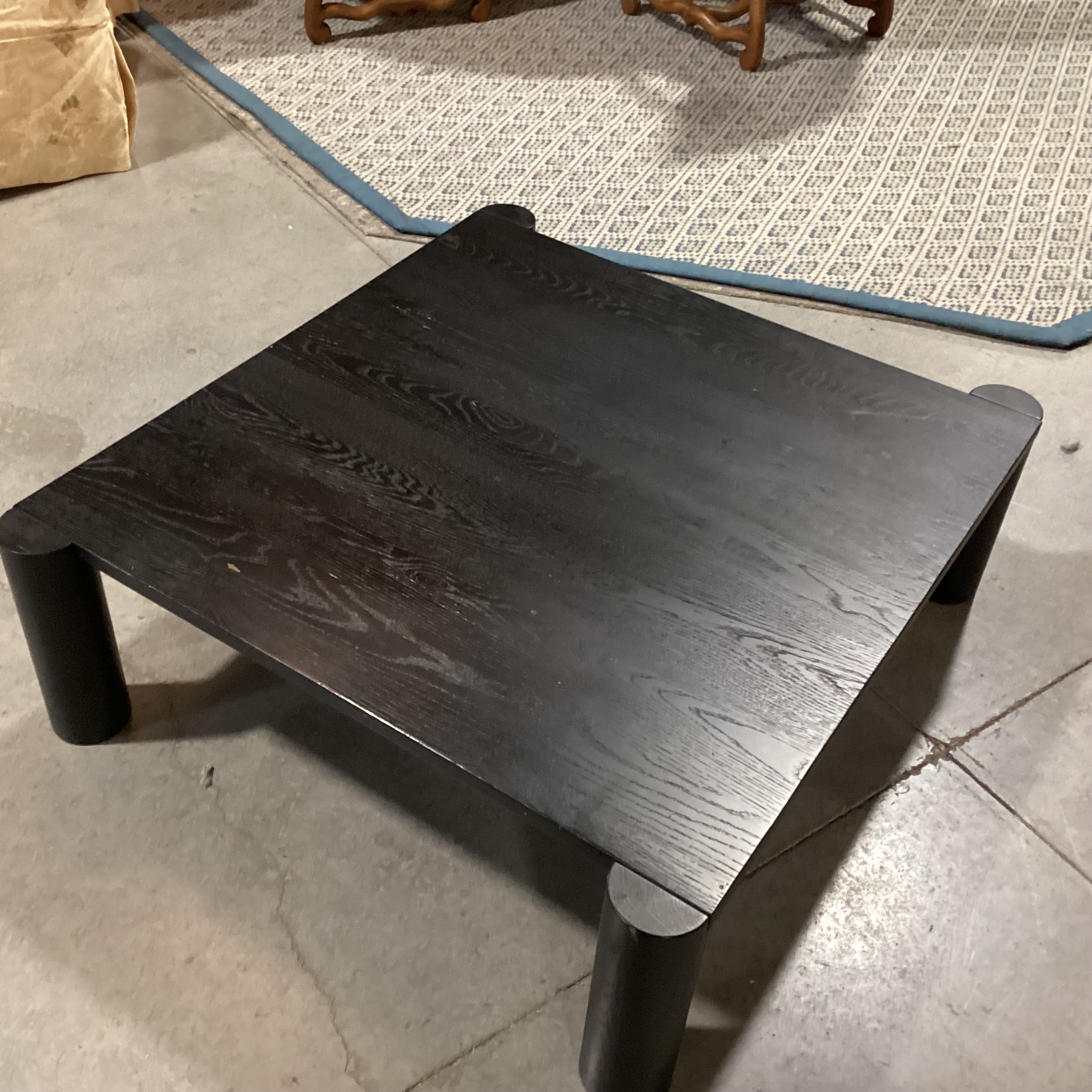 Moes Home Post Black Oak Coffee Table 40"x 36"x 13.5"