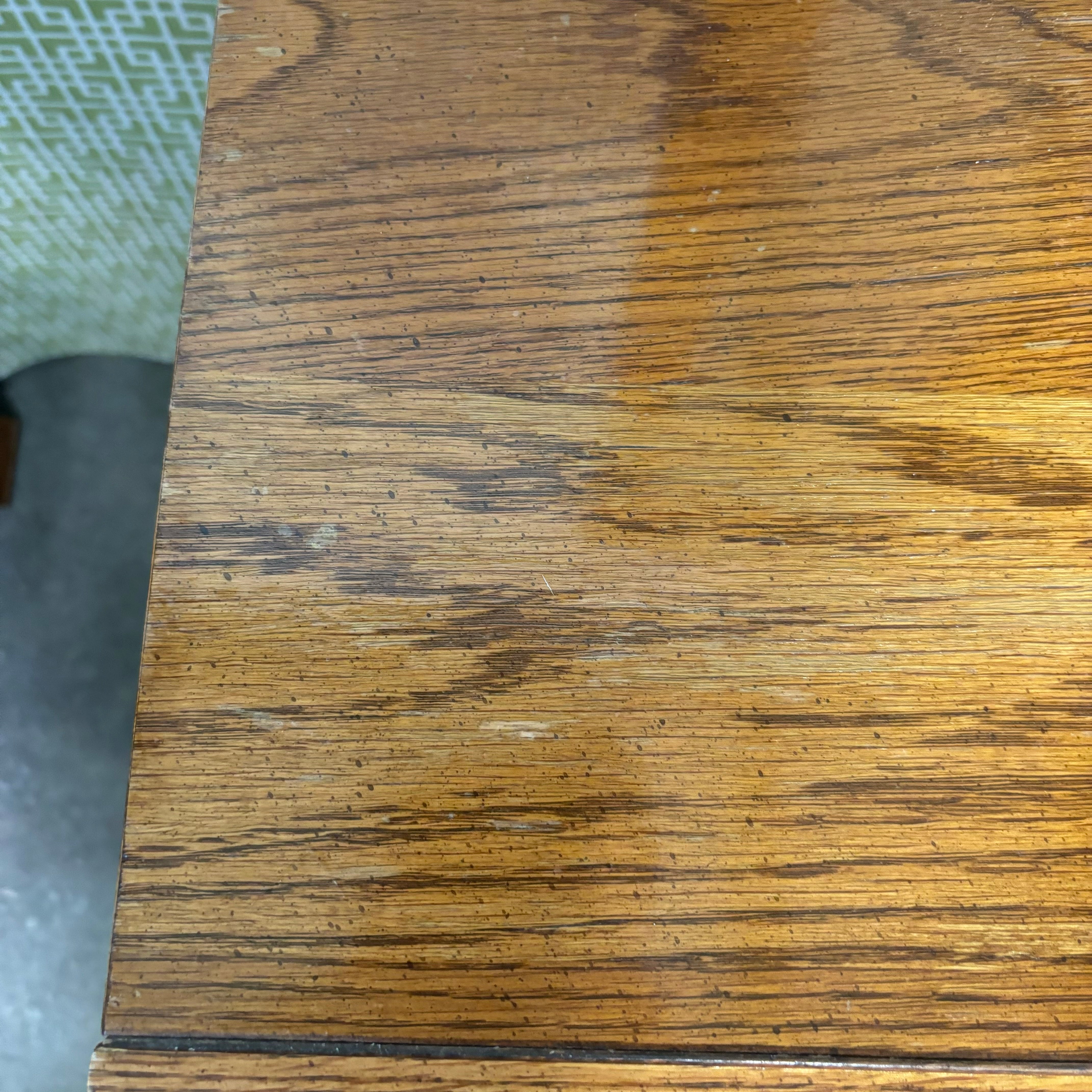 Lenoir House Finished Oak 9 Drawer with Mirror Dresser 66"x 18"x 30.5"