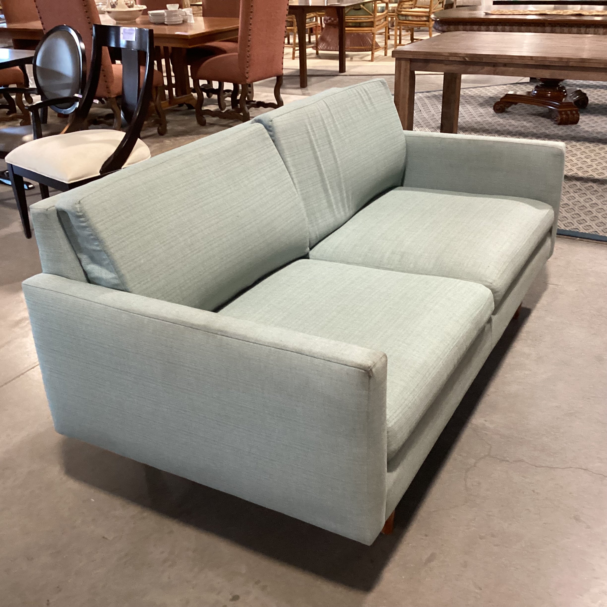 Room & Board Seafoam Woven Mid Century Style Sofa 70"x 38"x 32"