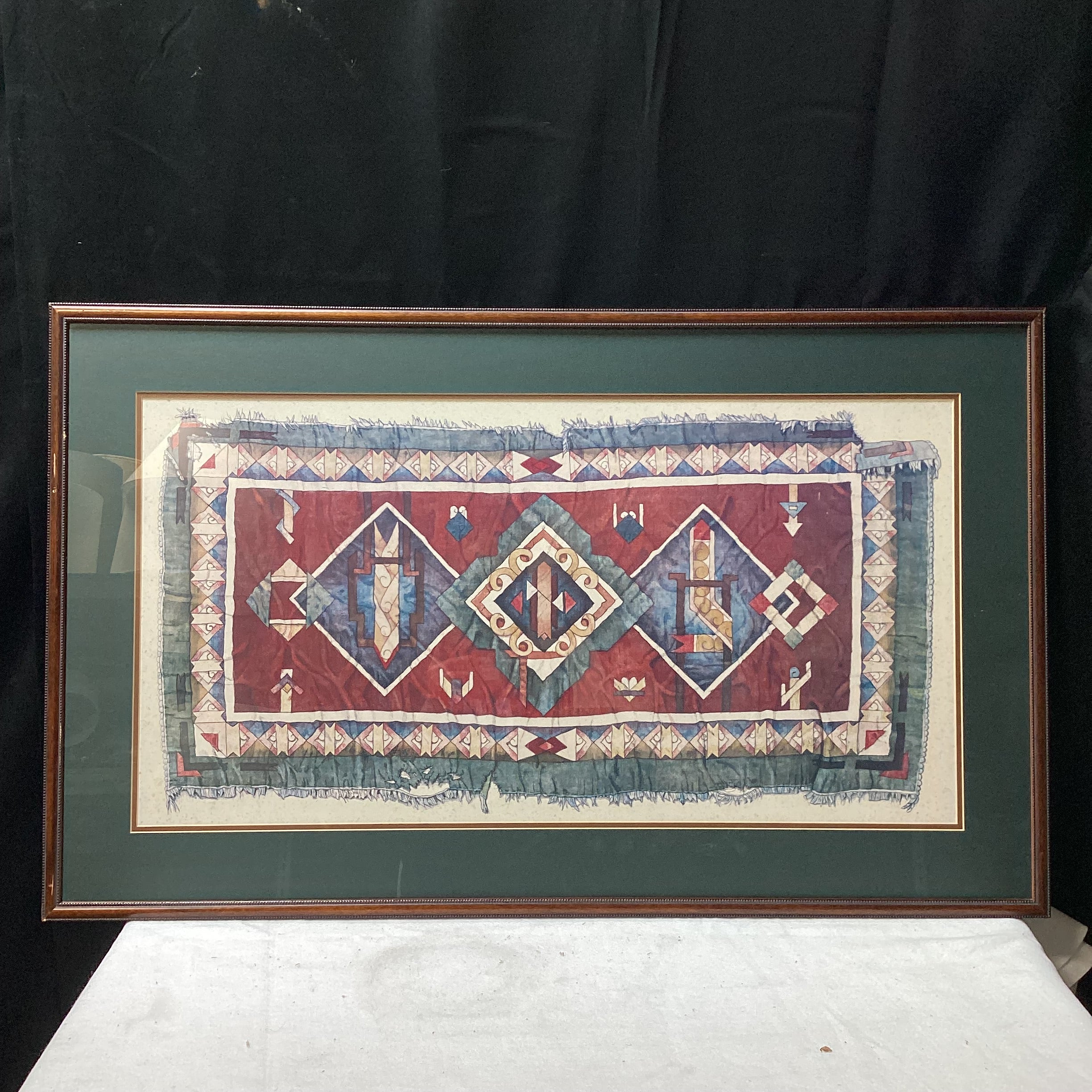 Bruce Weinberg "Sacred Rug" Framed Print 41" x 25"