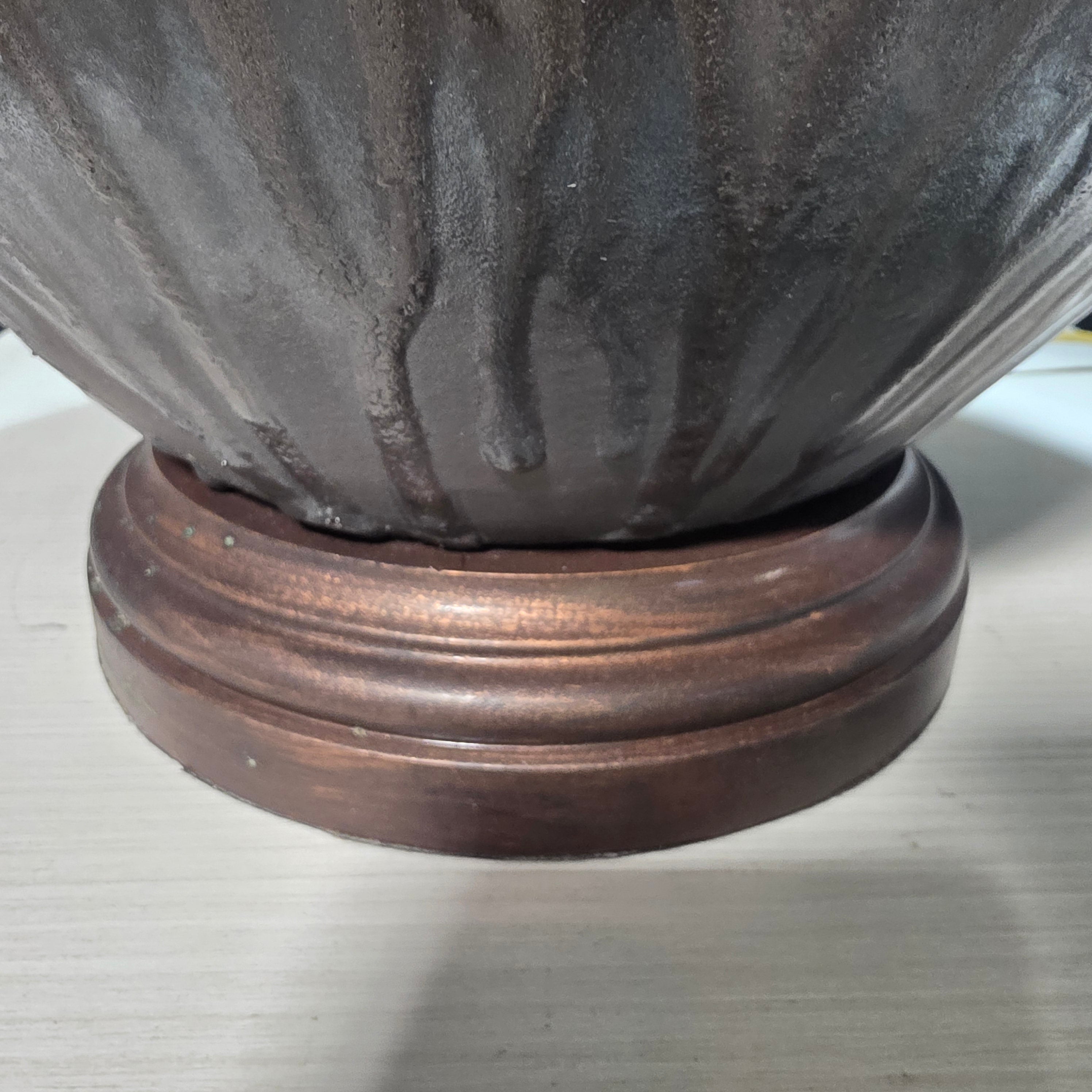 Glazed Ceramic Pottery Table Lamp 22" D x 31"