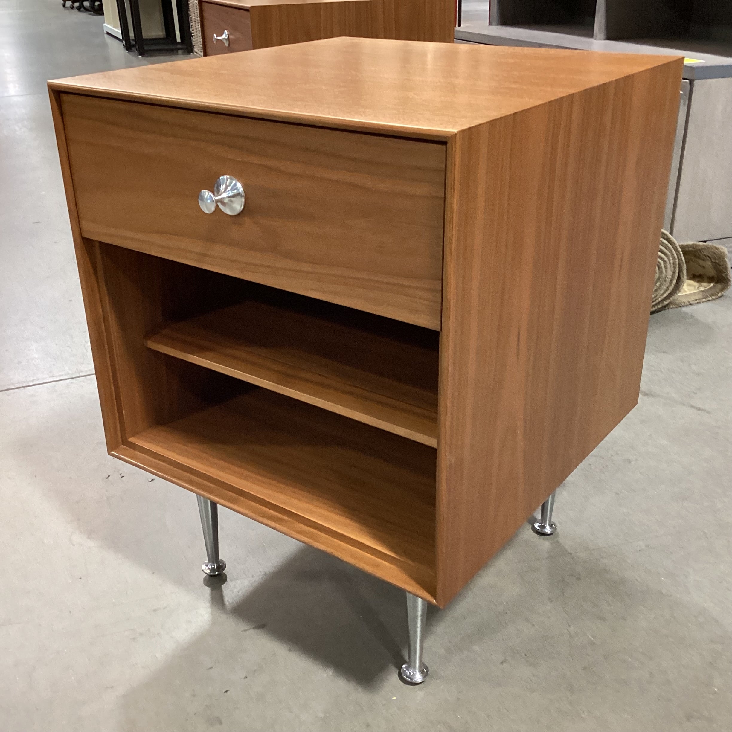 Herman Miller George Nelson Walnut Thin Edge Night Stand 18"x 18.5"x 24"