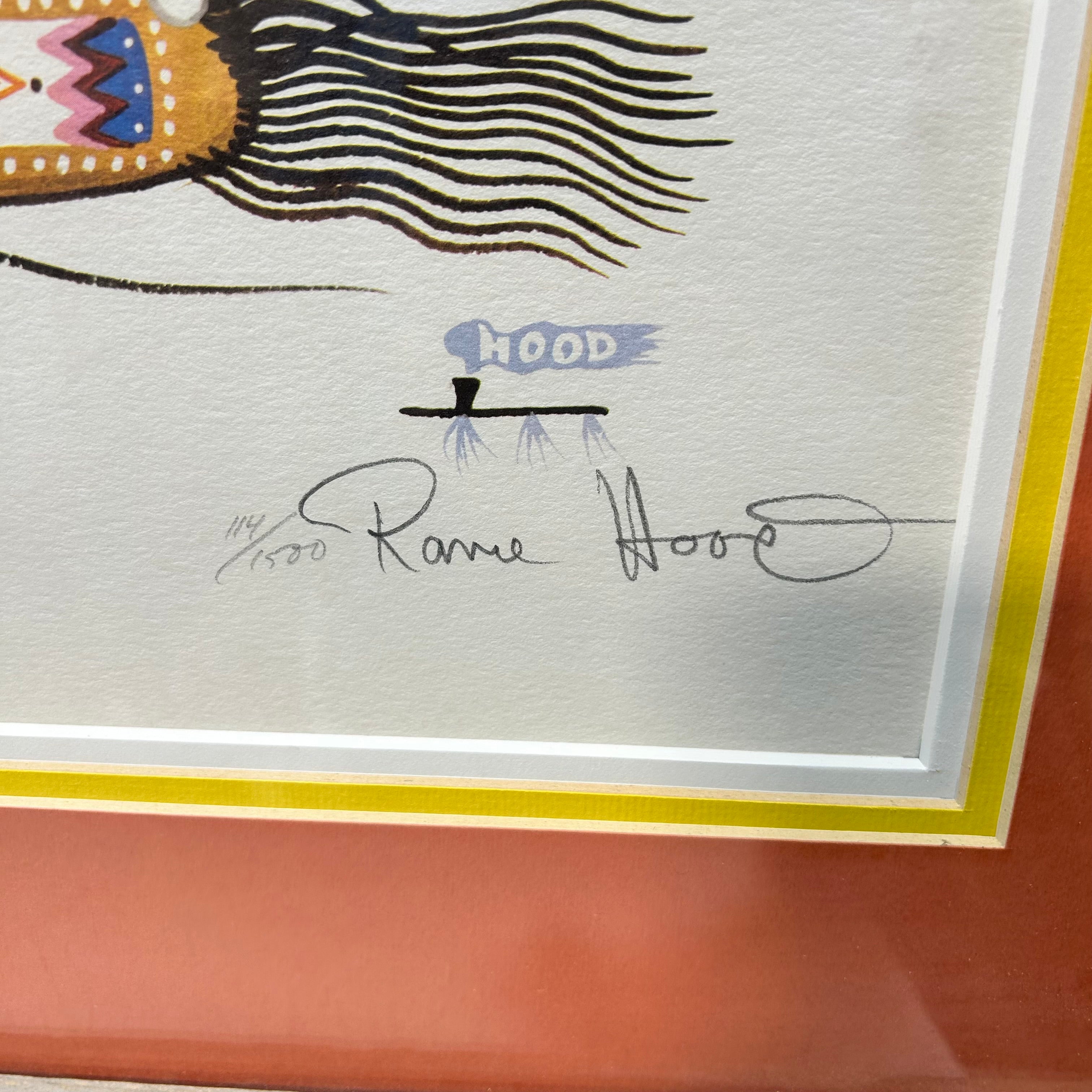 Rance Hood "WAR CHIEF" Lithograph Signed & Numbered 26"x 26"