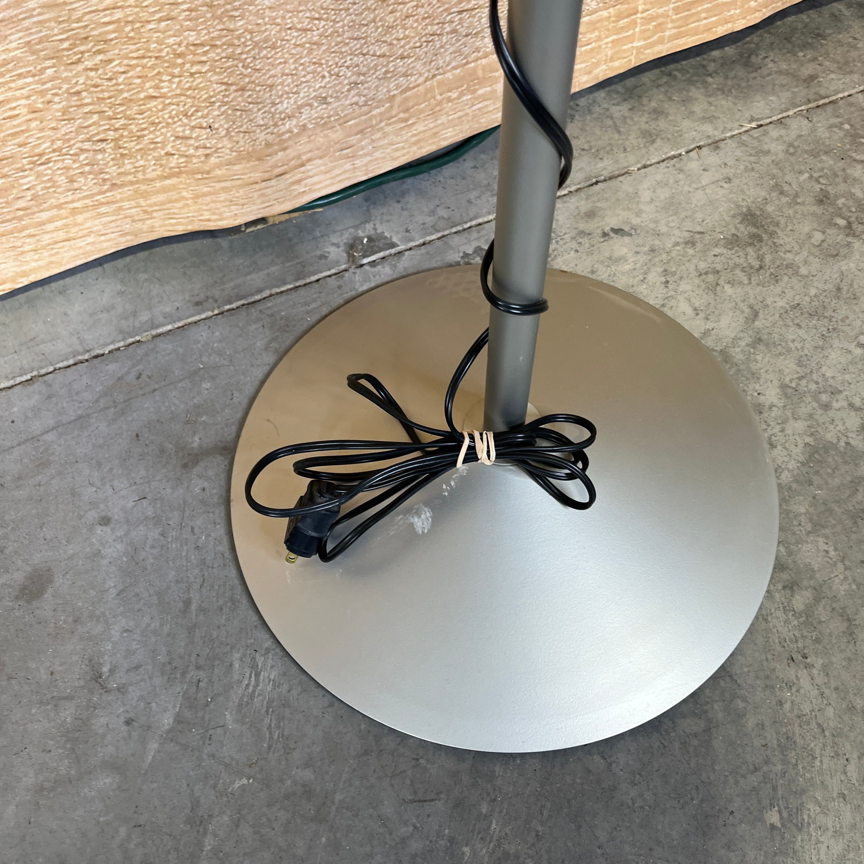 Modern Articulating Matte Gray with Shade Floor Lamp 14" Diameter @ Base x 48" - 68"