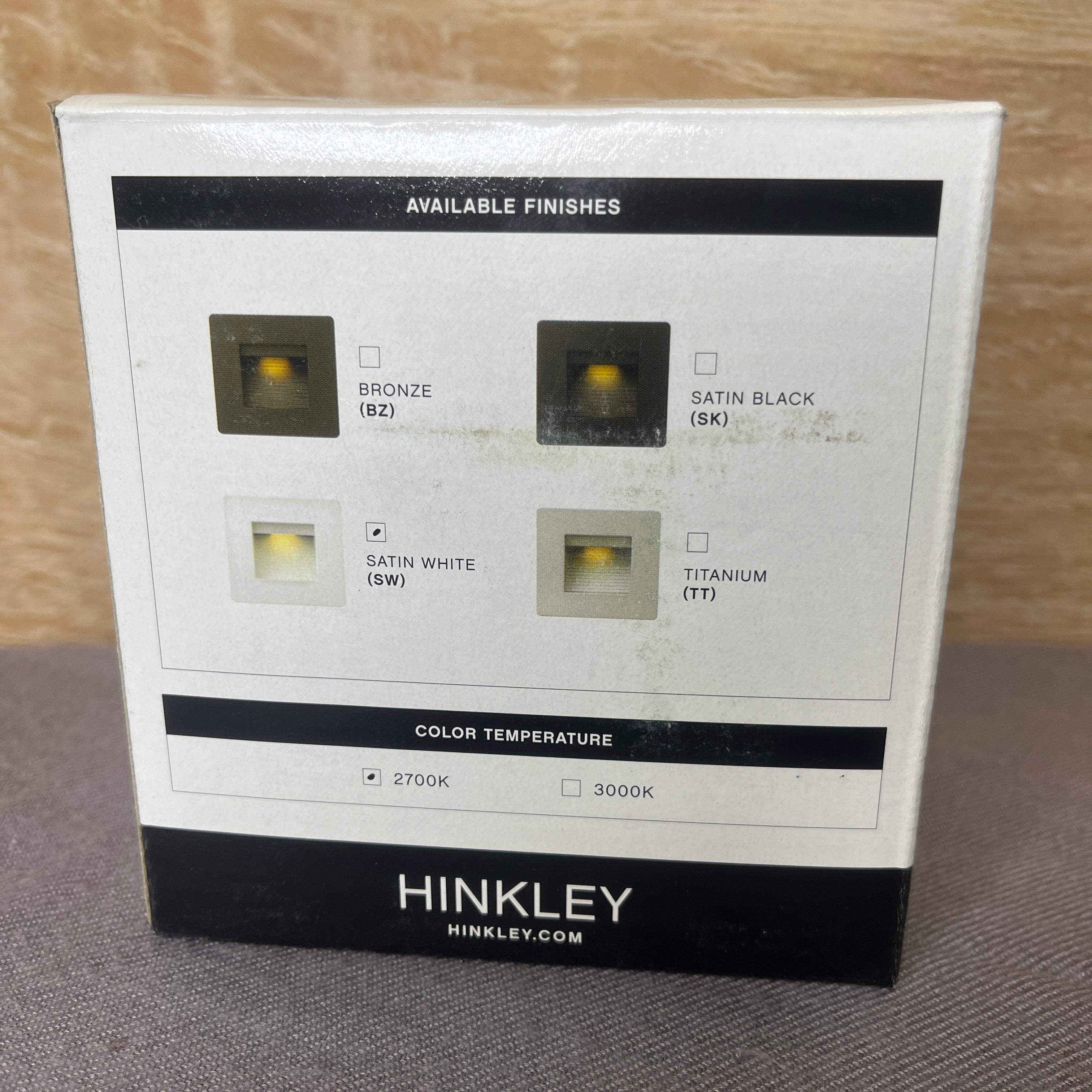 Hinkley Luna 1-Light LED Satin White Step Light 4.5"x 4.5"