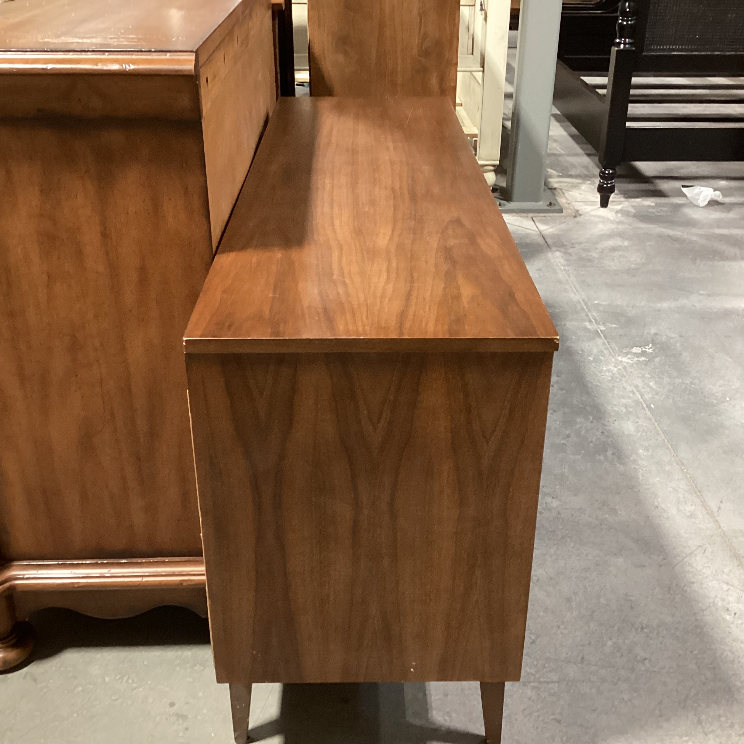Mid Century Walnut 6 Drawer Dresser 60"x 18"x 31"