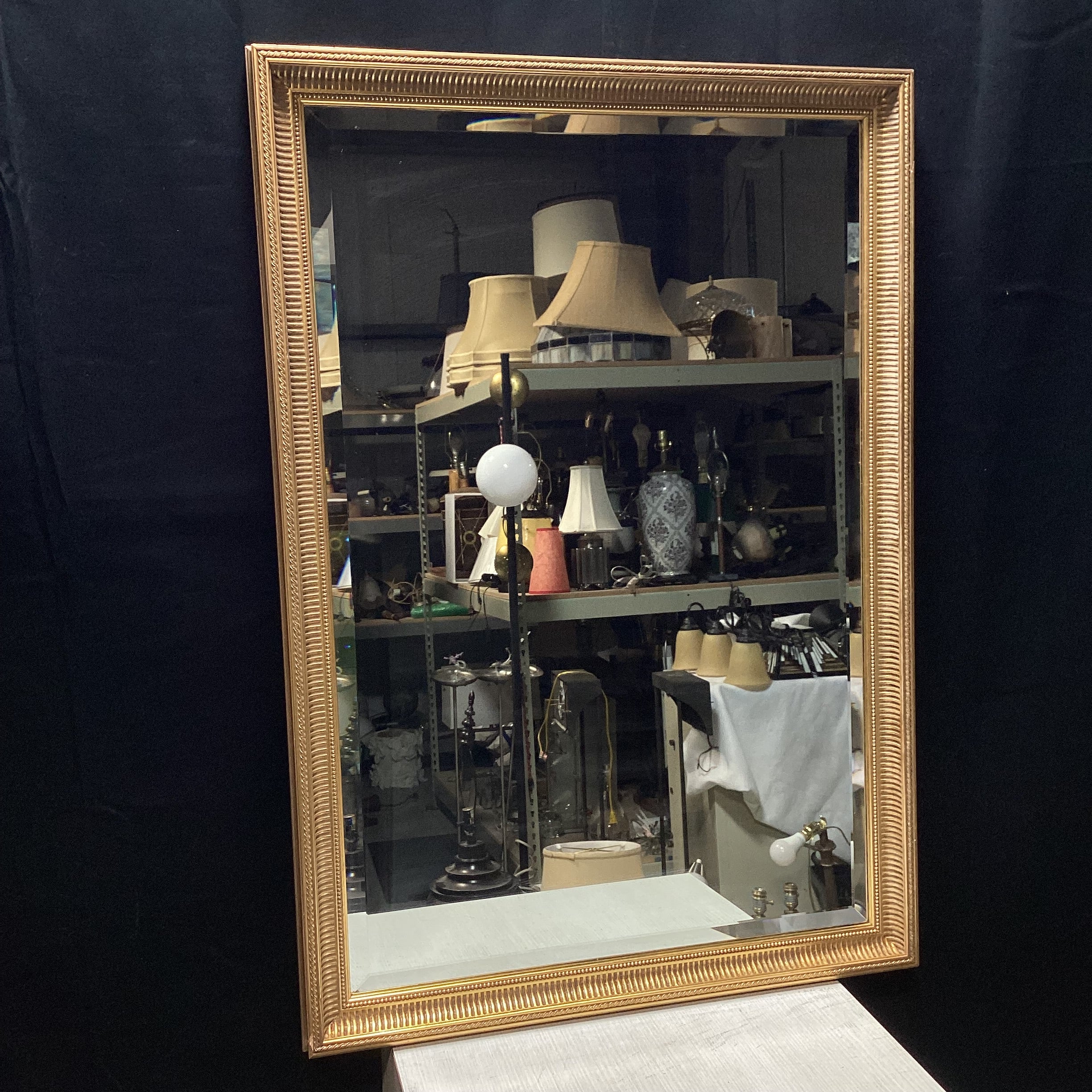 Vintage La Barge Gold Beveled Edge Wall Mirror 27.5" x 39.5"