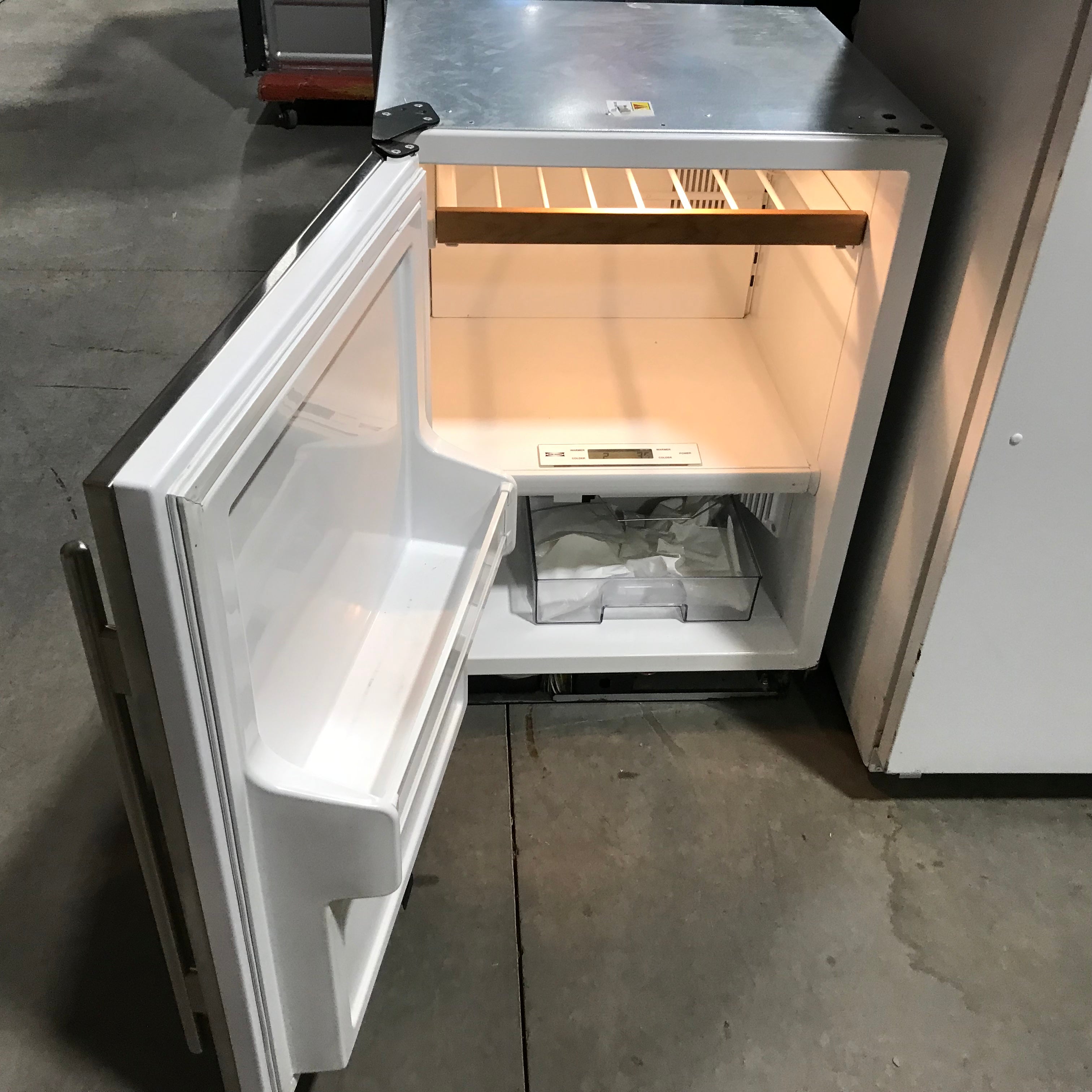 Sub-Zero Stainless Steel Under-The-Counter Refrigerator/ With Freezer 24"x 24"x 34"